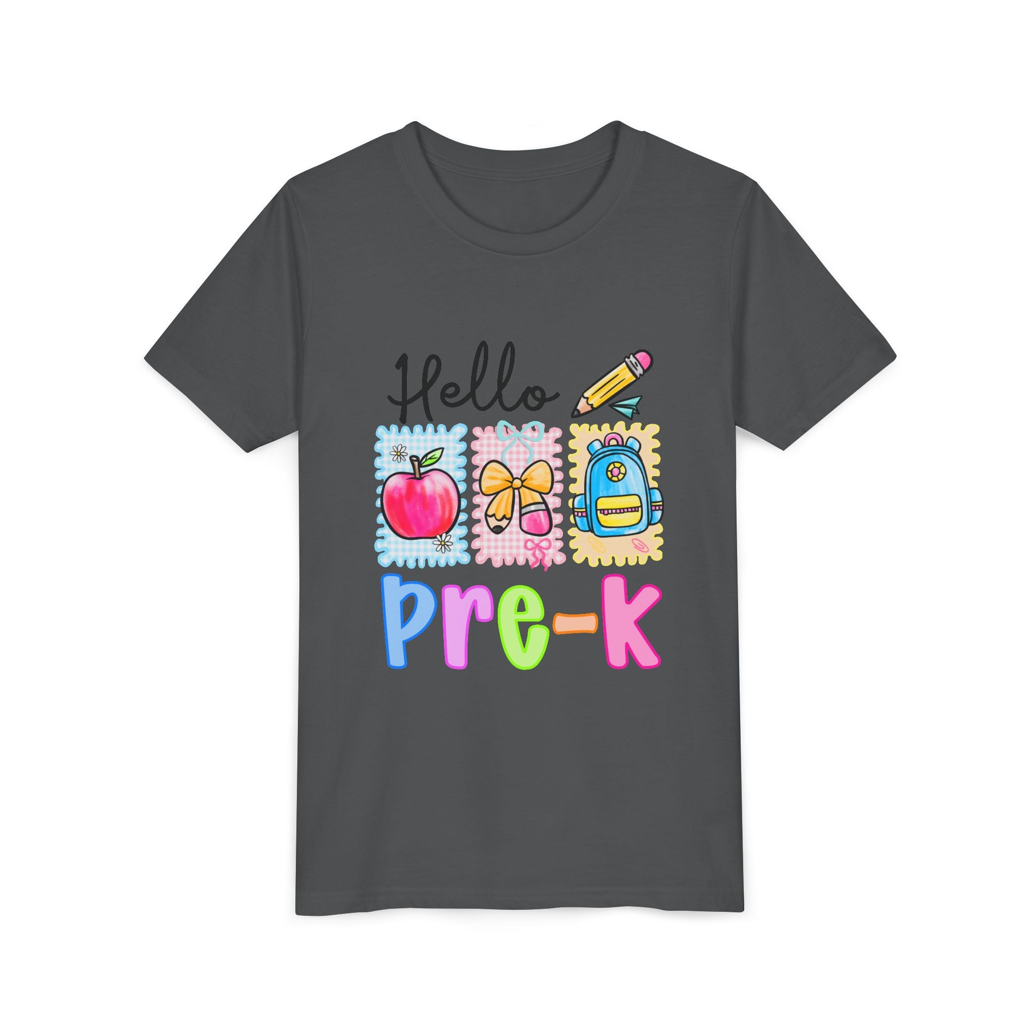HELLO PRE-K,  Tee for Kids, Back to School Shirt, Preschool T-Shirt, Toddler Outfits, Fun Classroom Wear
