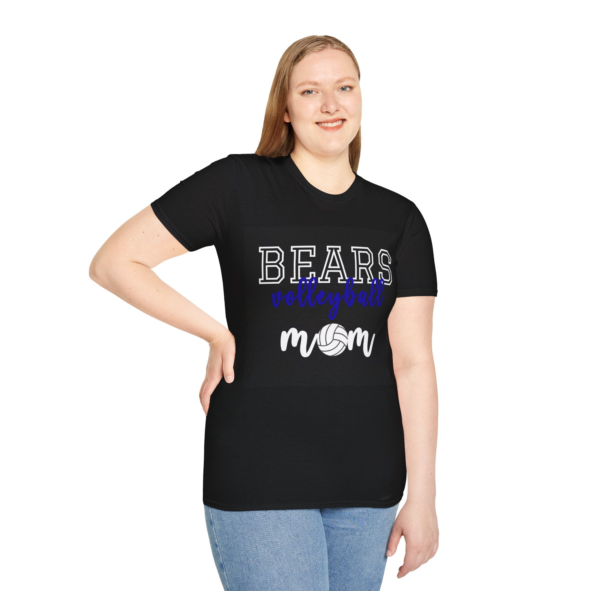 Bears Volleyball Mom T-Shirt | Unisex Sports Tee for Supportive Moms | Perfect Gift for Game Days, Birthdays, Holidays