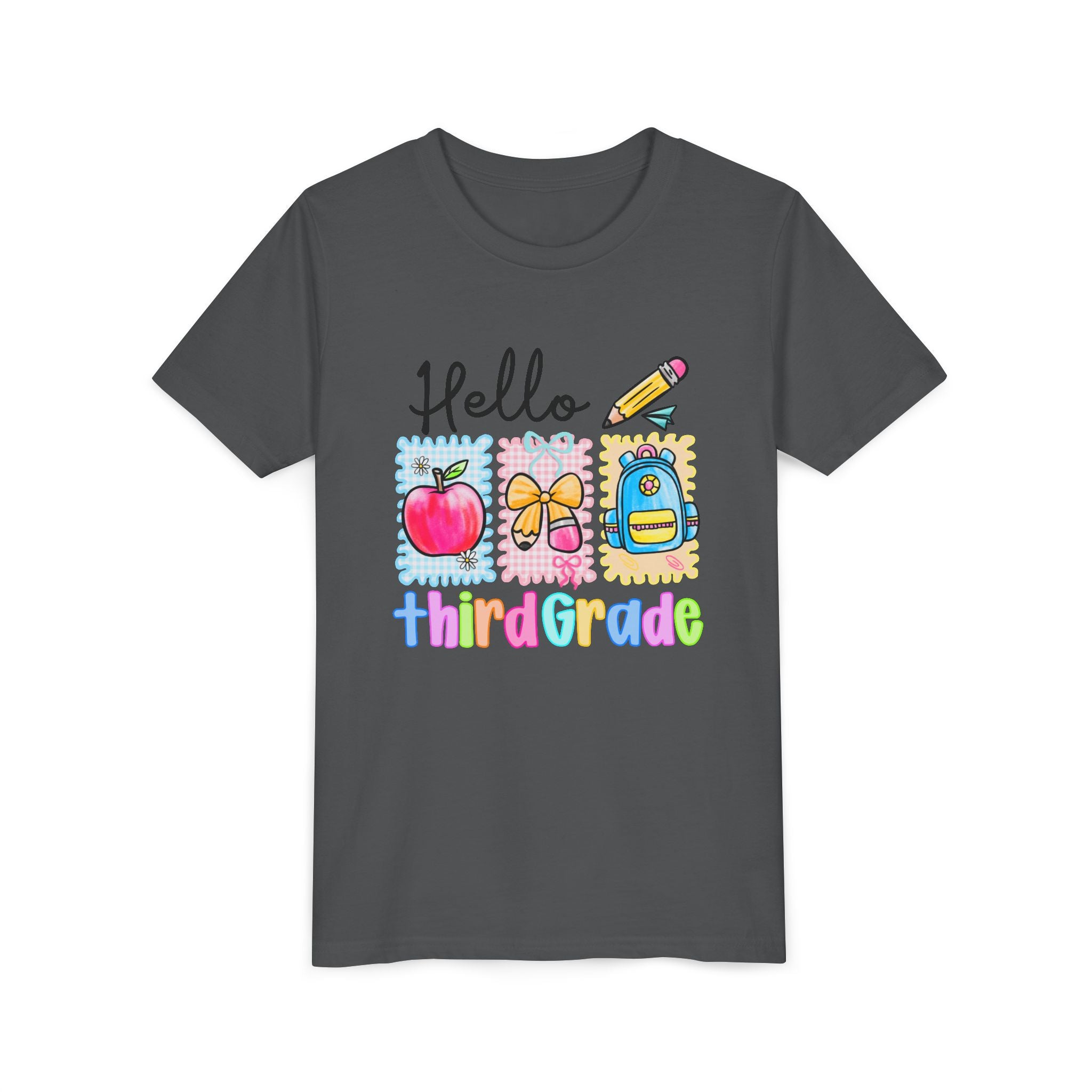HELLO 3RD GRADE, T-shirt, back to school youth