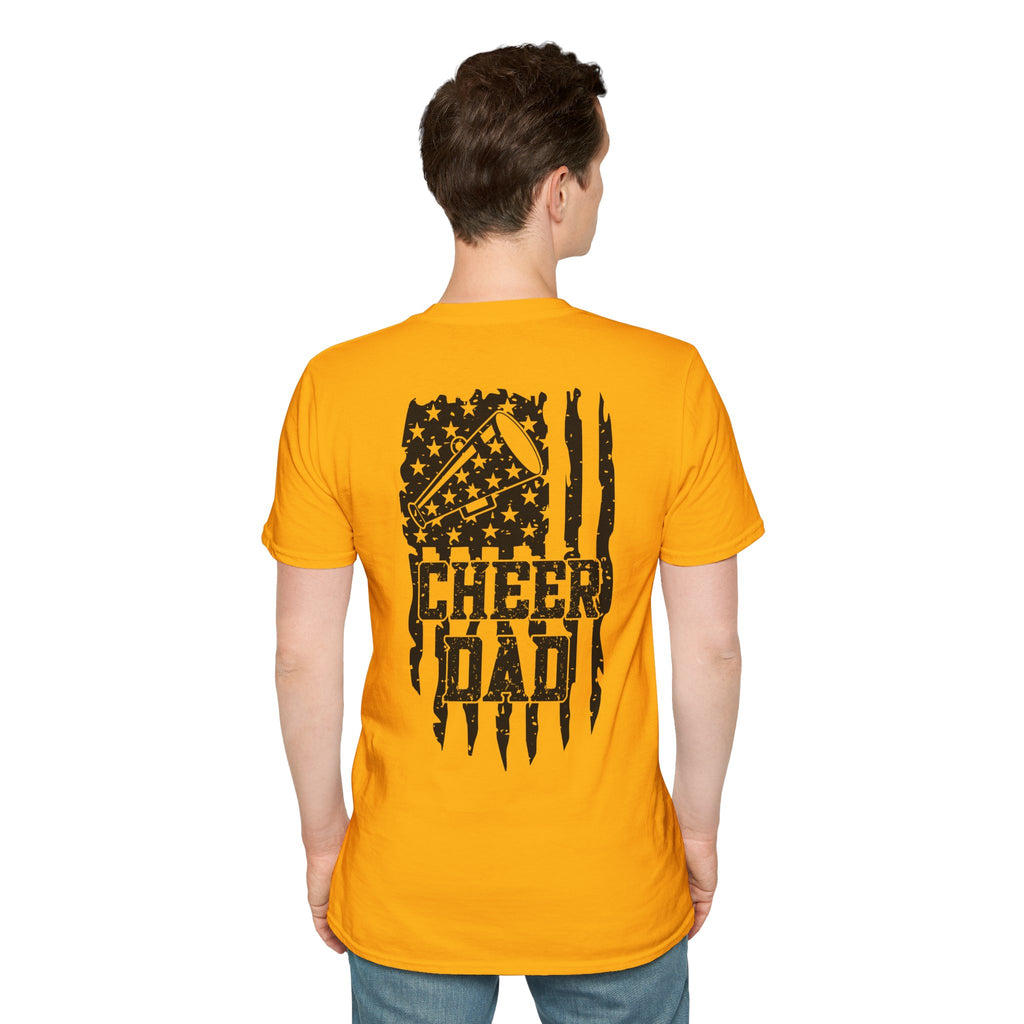 CHEER DAD T-shirt, Unisex Tee, Sporty Apparel for Game Day, Perfect for Cheer Dads, Great Gift Idea