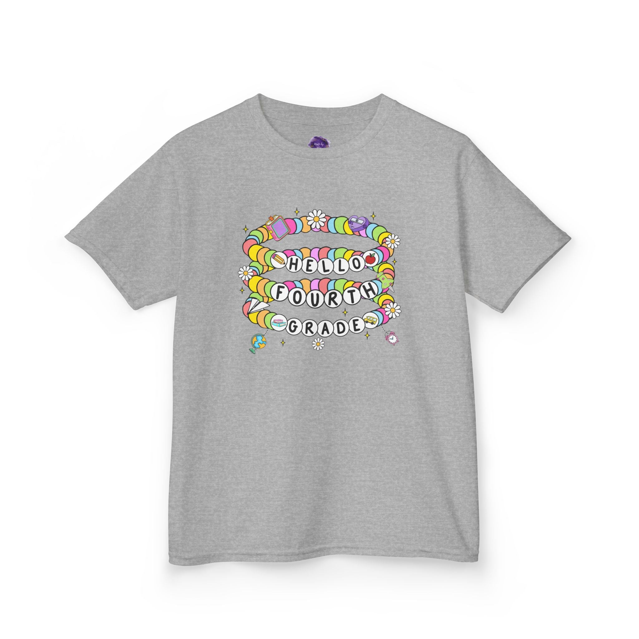 HELLO 4TH GRADE, Kids Tee, Back to School Shirt, Kids Cotton T-Shirt