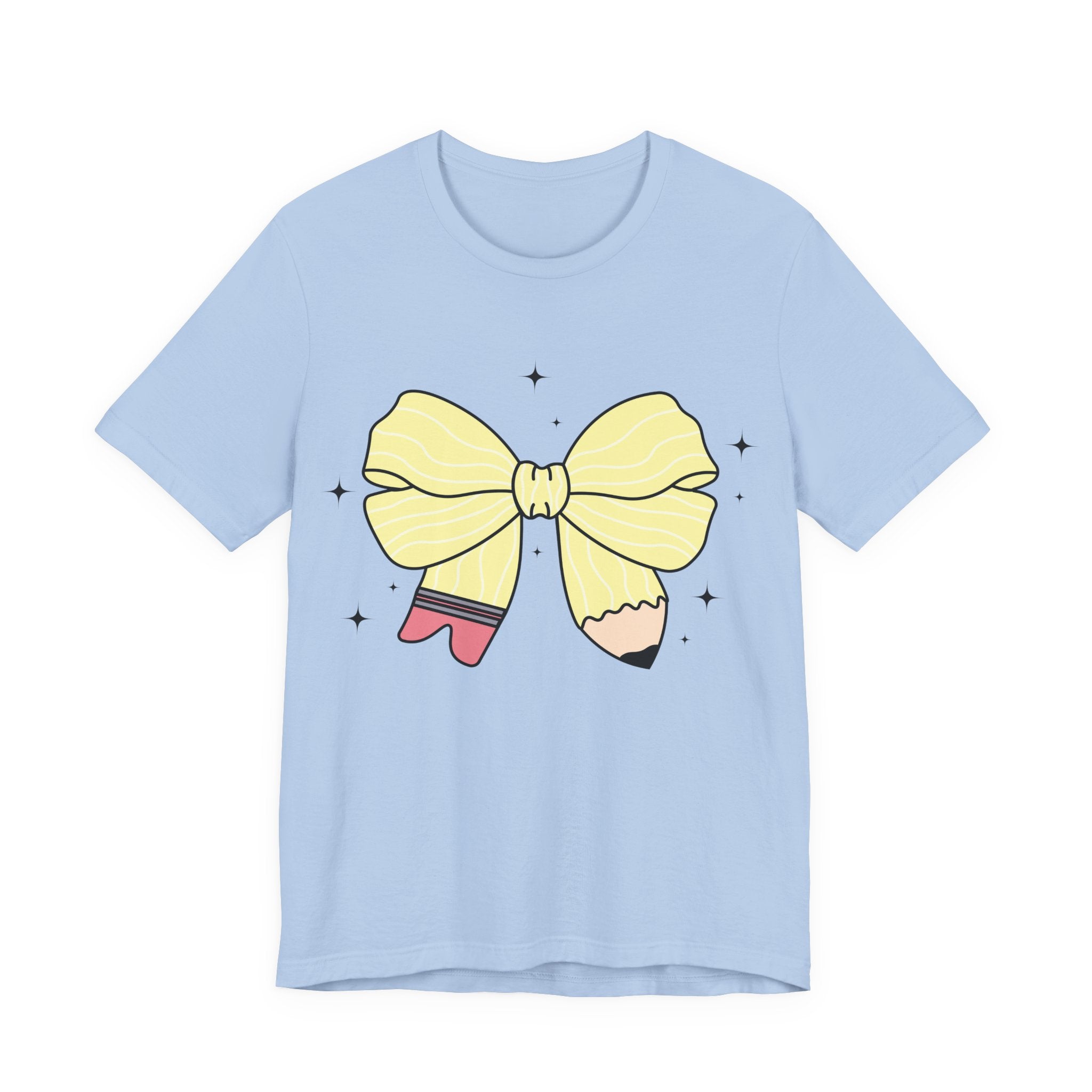 Pencil Coquette Bow T-shirt, Teacher tee