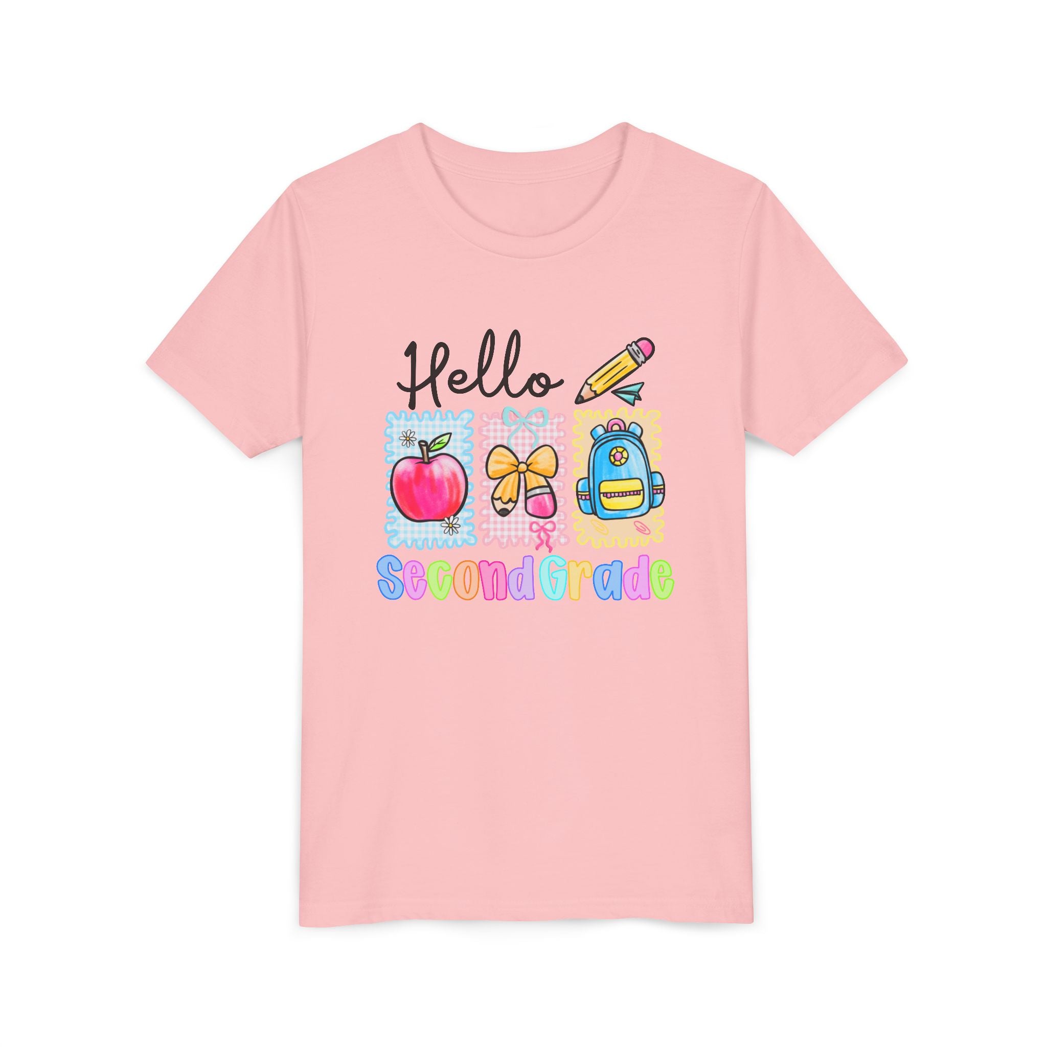 HELLO 2ND GRADE, T-shirt, back to school, youth