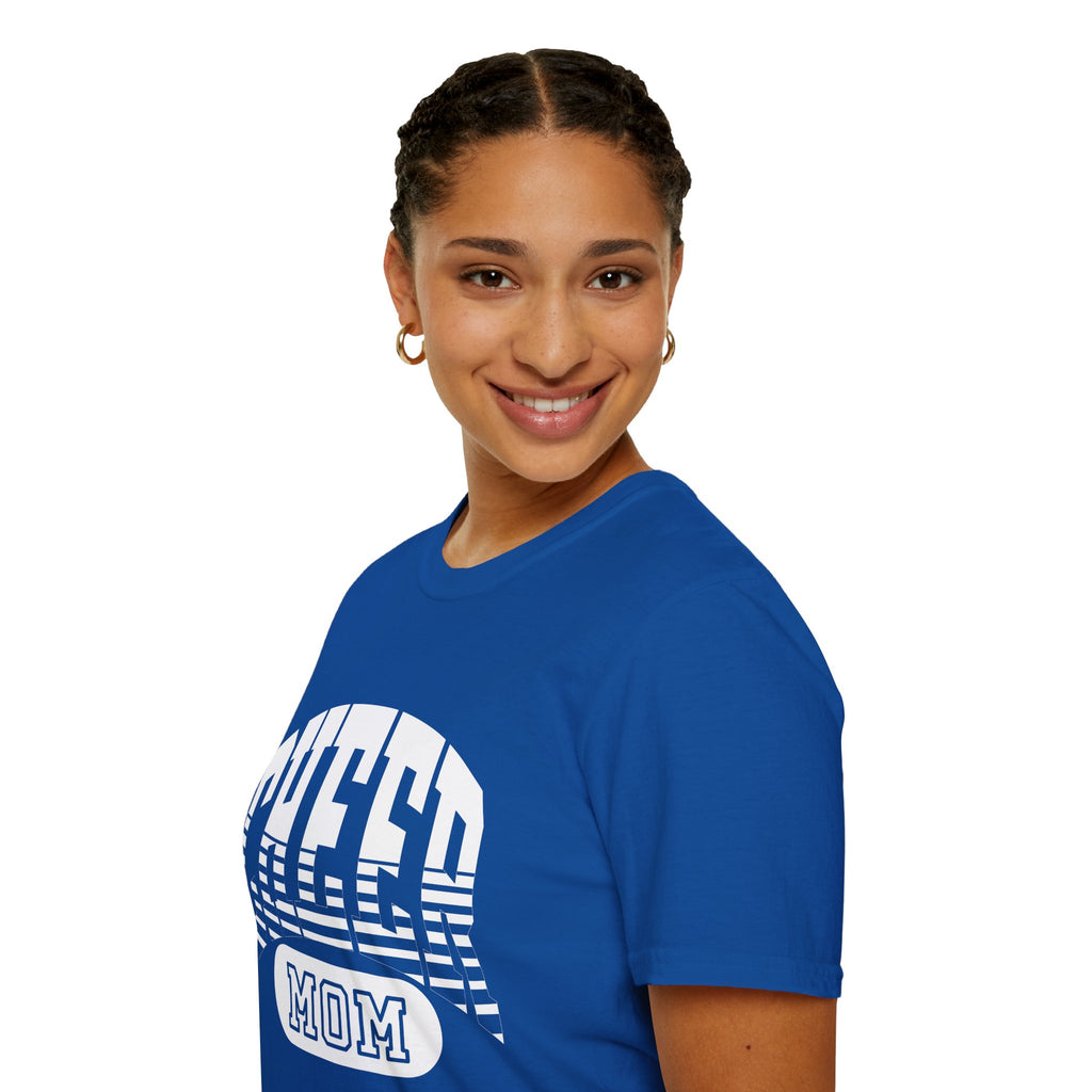 Cheer Mom Unisex Softstyle T-Shirt | Supportive Gift for Cheerleading Parents, Sports Events, Game Day Tee