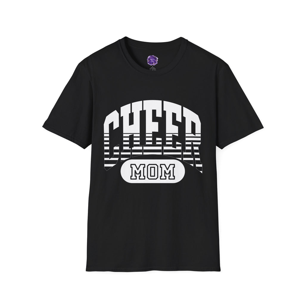 Cheer Mom Unisex Softstyle T-Shirt | Supportive Gift for Cheerleading Parents, Sports Events, Game Day Tee
