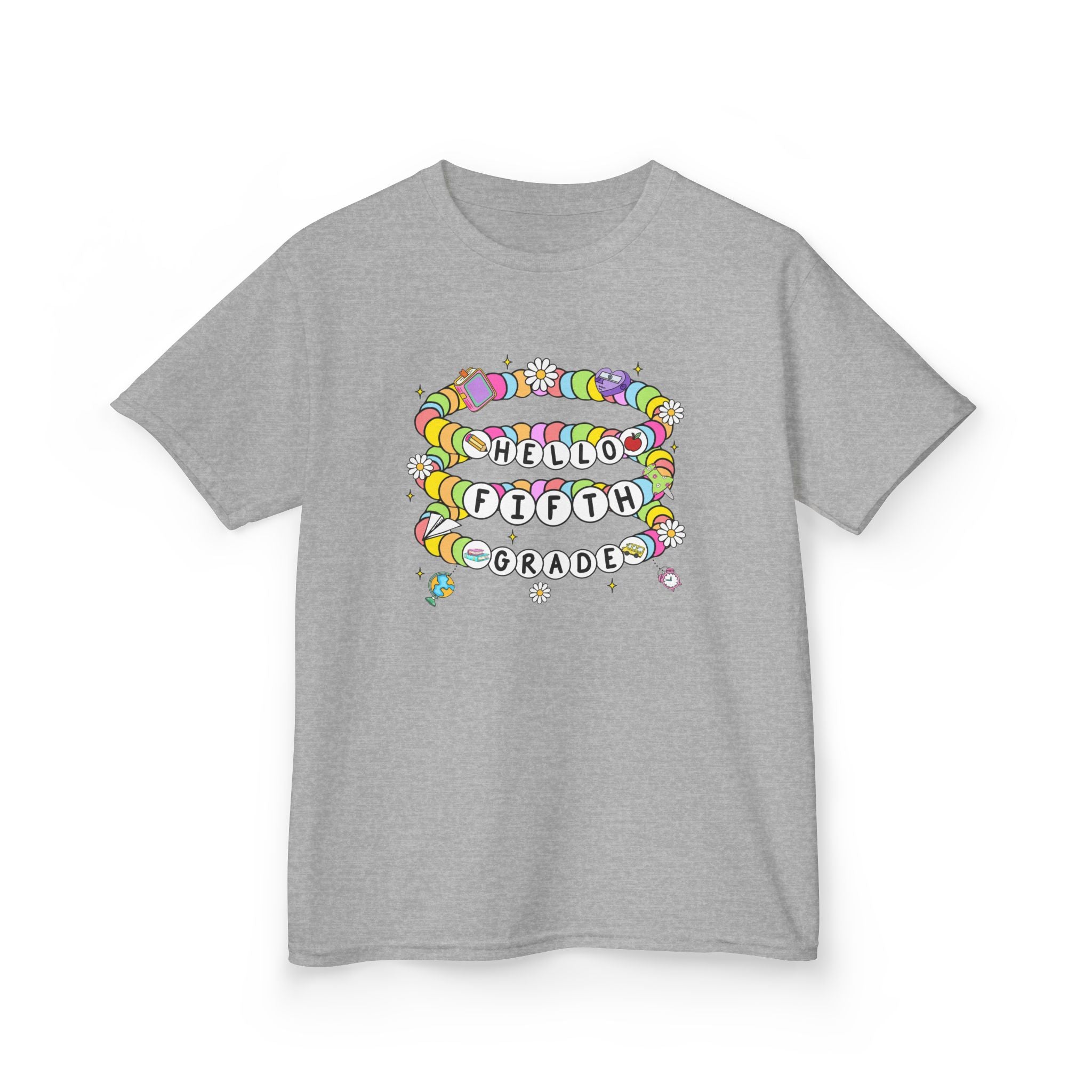 HELLO 5TH GRADE, Kids Tee, Back to School Shirt, Kids Cotton T-Shirt