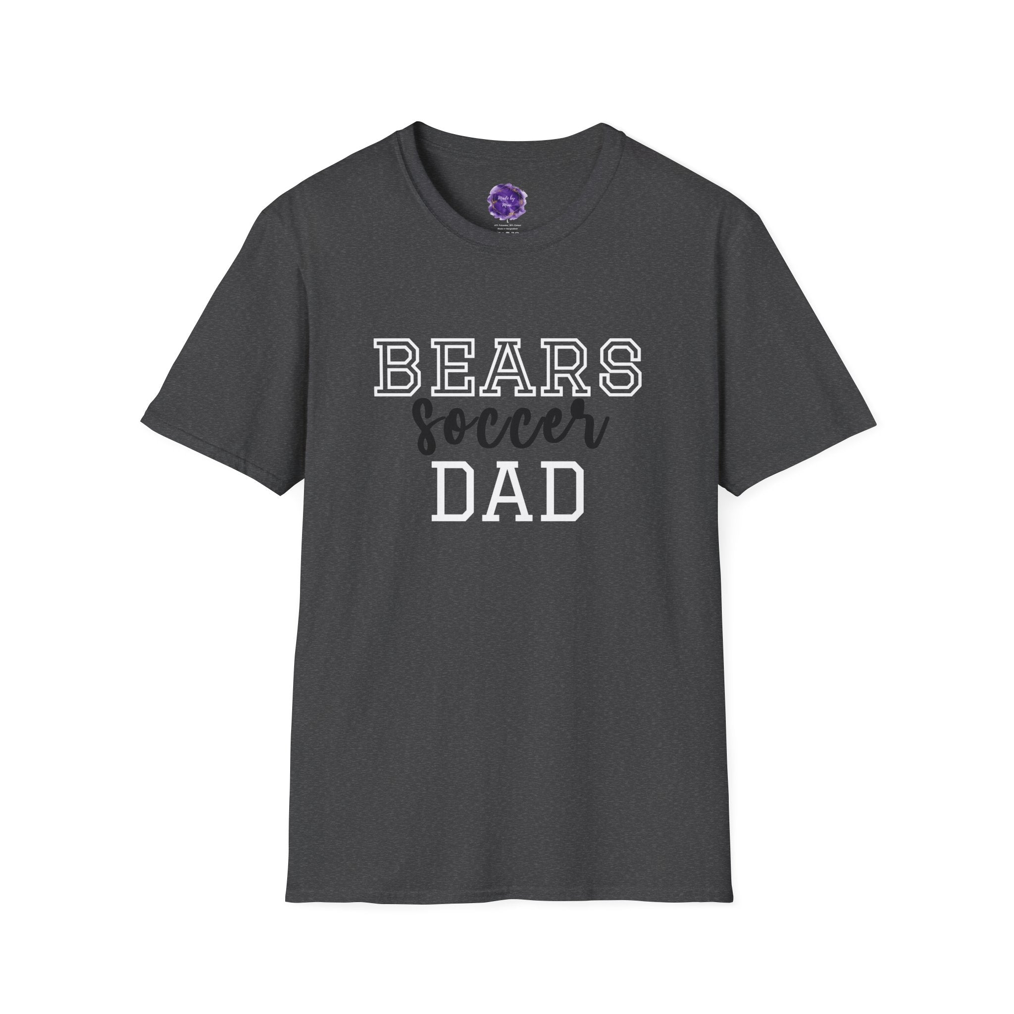 Bears Soccer Dad T-Shirt, Sporty Graphic Tee, Perfect for Team Spirit, Gift for Dad, Casual Wear,