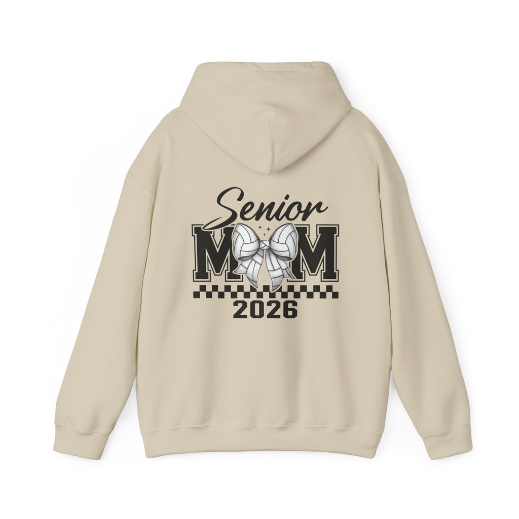 Custom Senior Volleyball Mom Hoodie, Graduation Gift, Personalized Sweatshirt, Unisex Hooded Sweatshirt, Class of 2026 Apparel