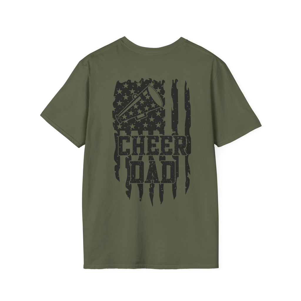 CHEER DAD T-shirt, Unisex Tee, Sporty Apparel for Game Day, Perfect for Cheer Dads, Great Gift Idea