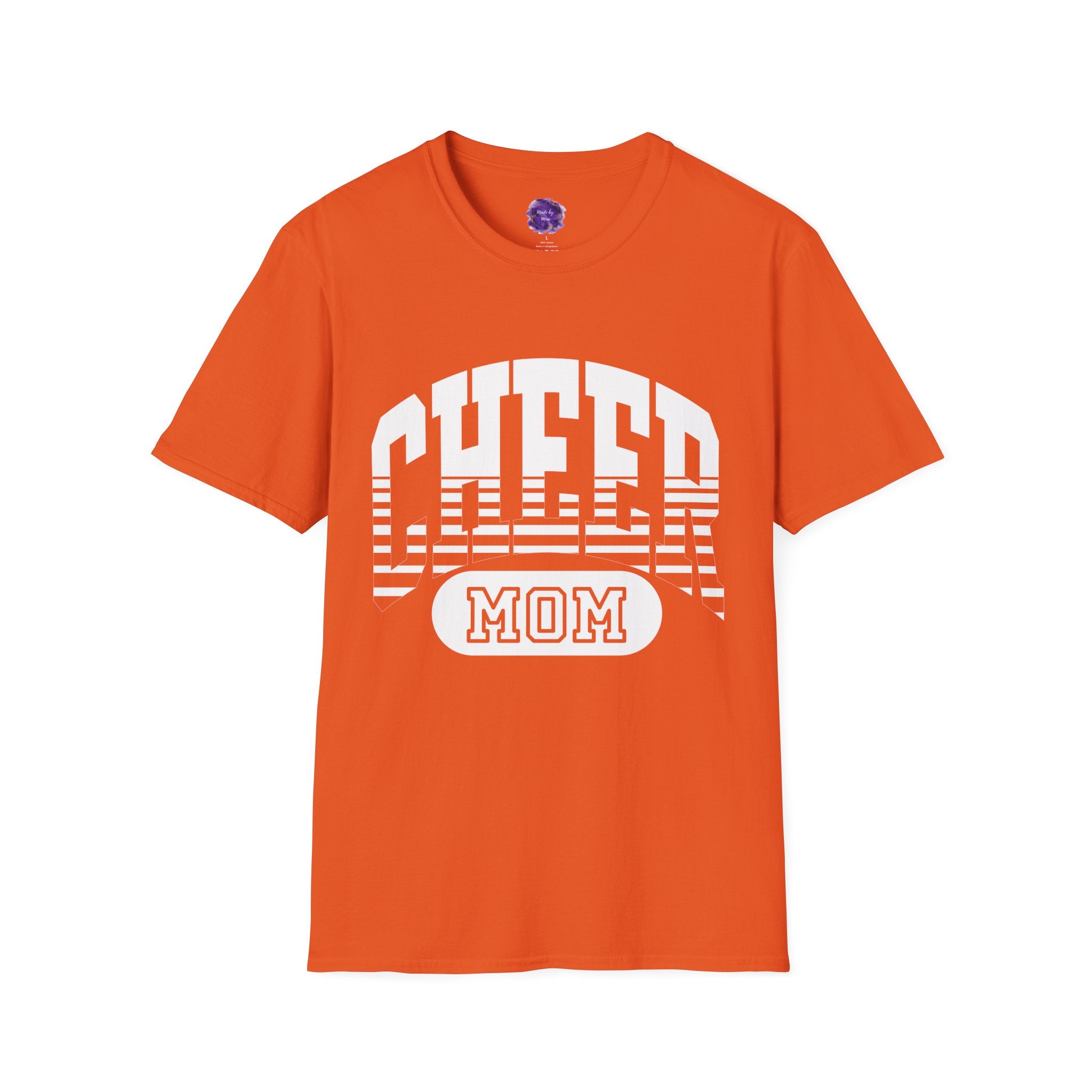 Cheer Mom Unisex Softstyle T-Shirt | Supportive Gift for Cheerleading Parents, Sports Events, Game Day Tee