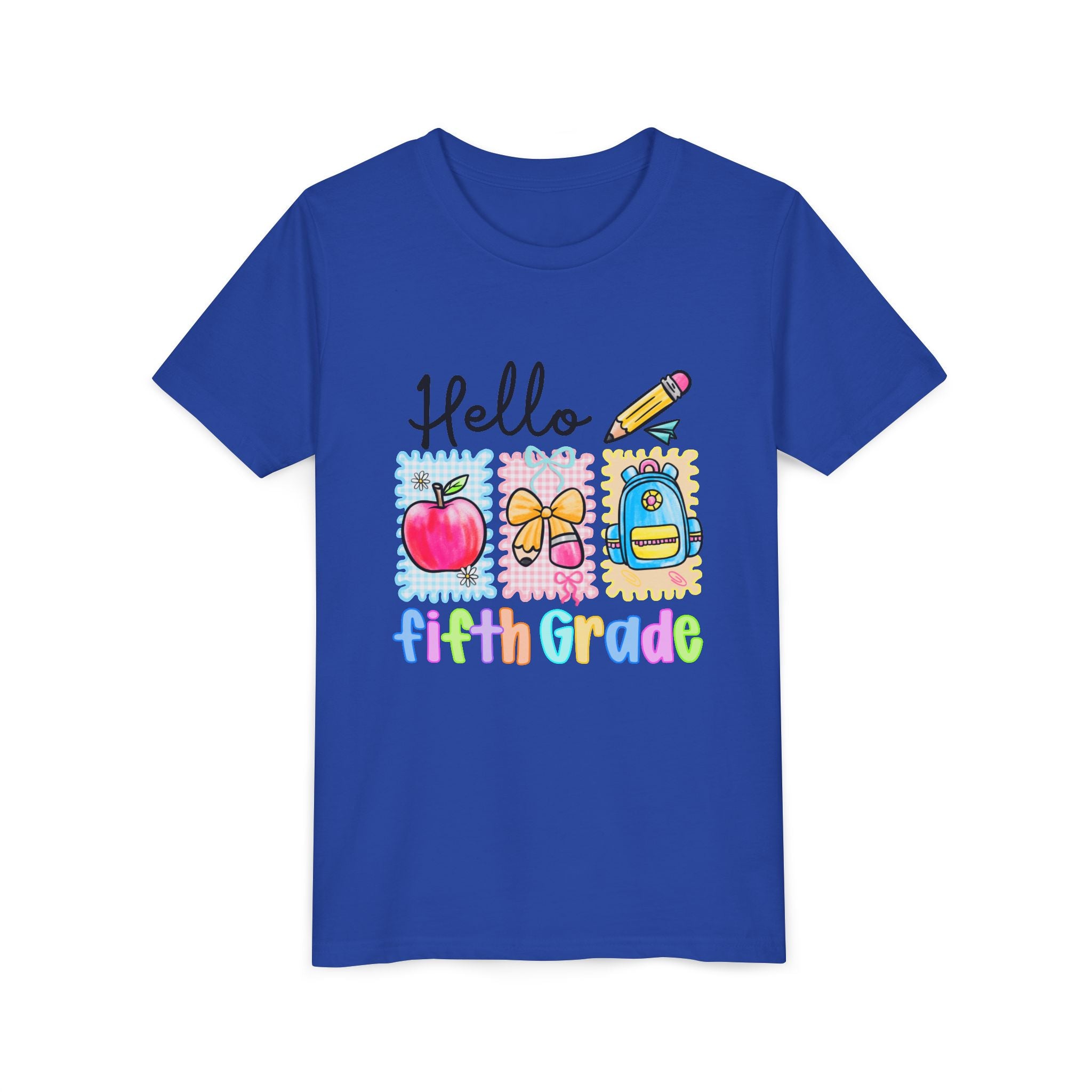 HELLO 5TH GRADE, T-shirt, back to school, youth