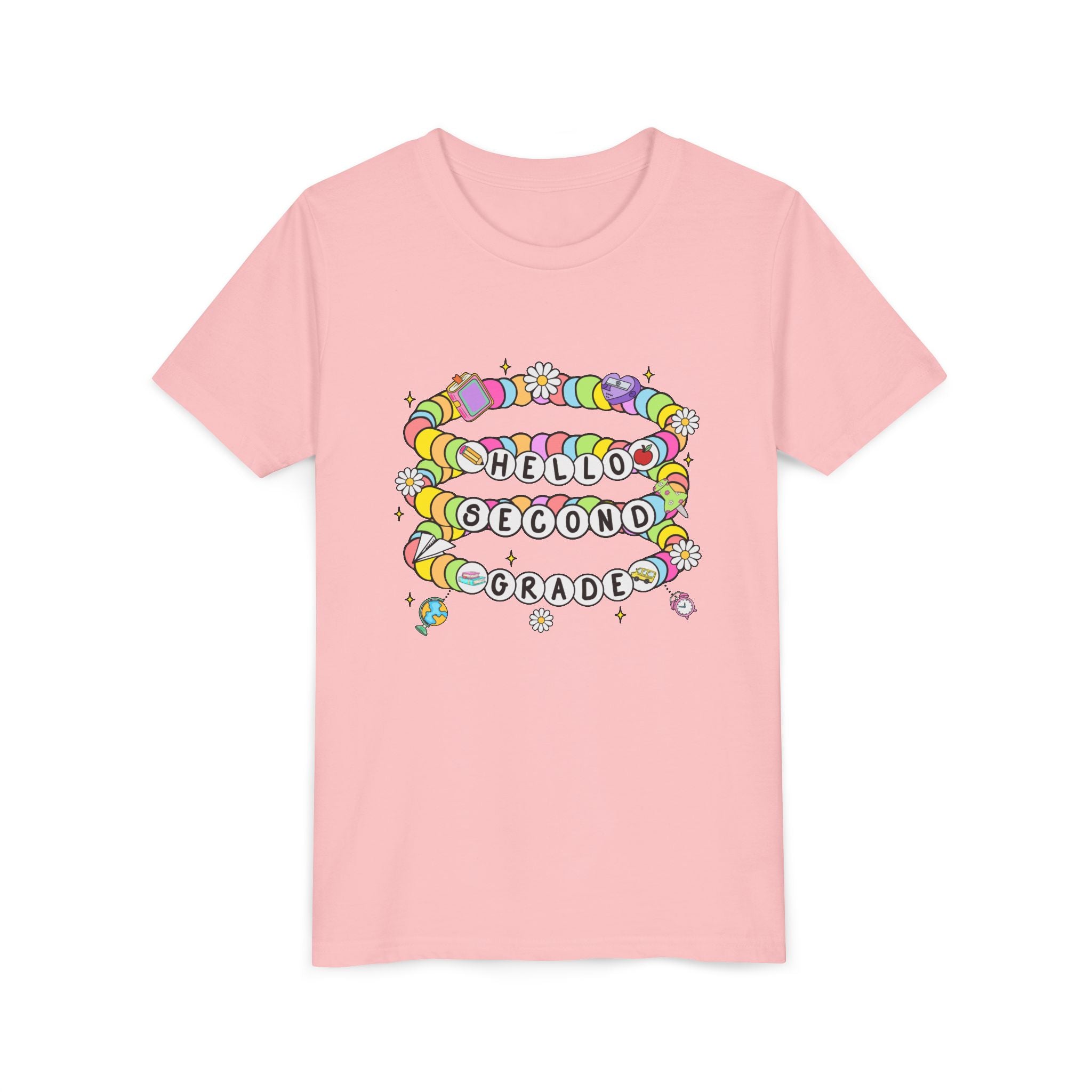 HELLO SECOND GRADE, Youth Tee, Back to School Shirt, Classroom Apparel, Gift for Students