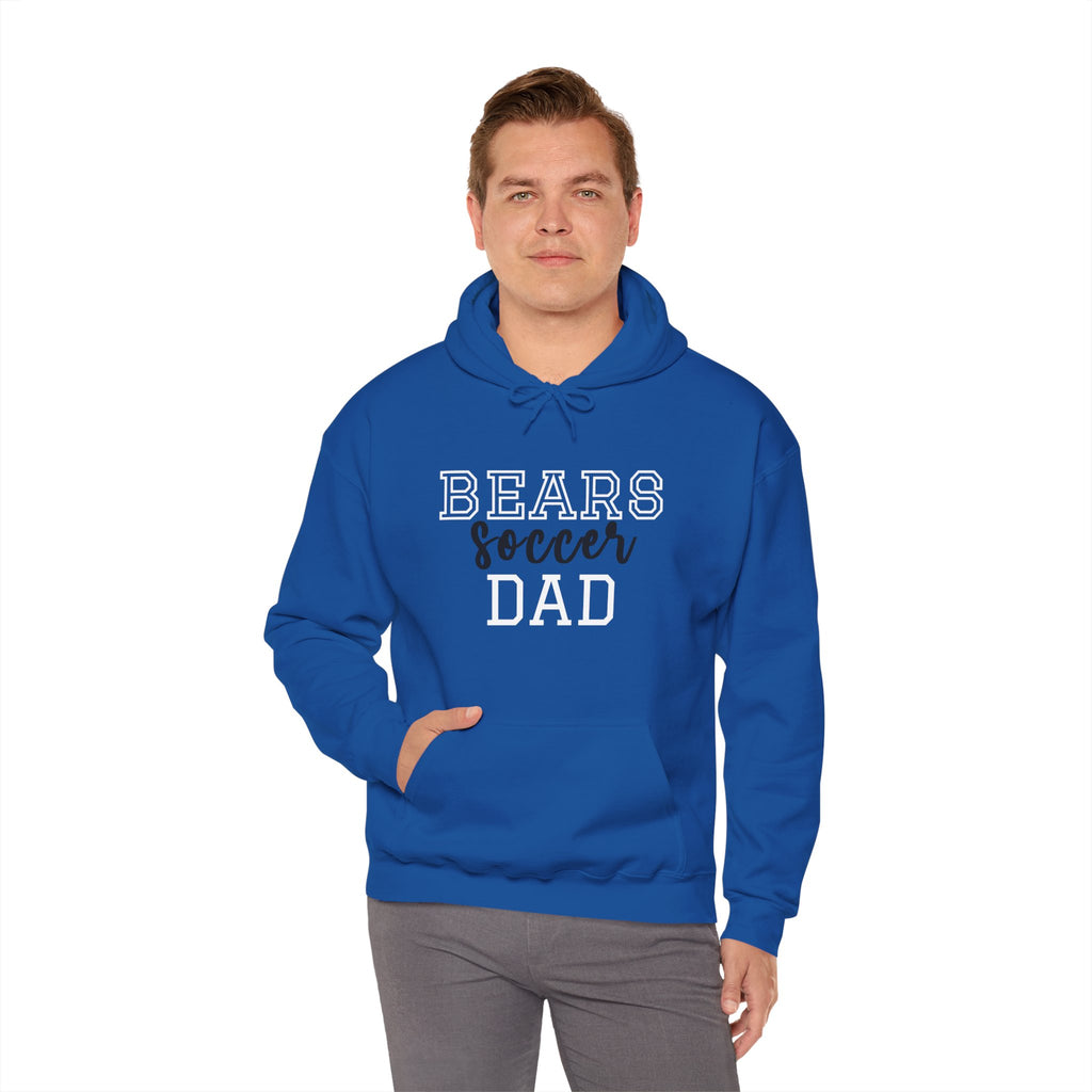 Bears Soccer Dad Hoodie, Unisex Heavy Blend Hoodie for Sports Fans, Personalized Sweatshirt, Game Day Apparel