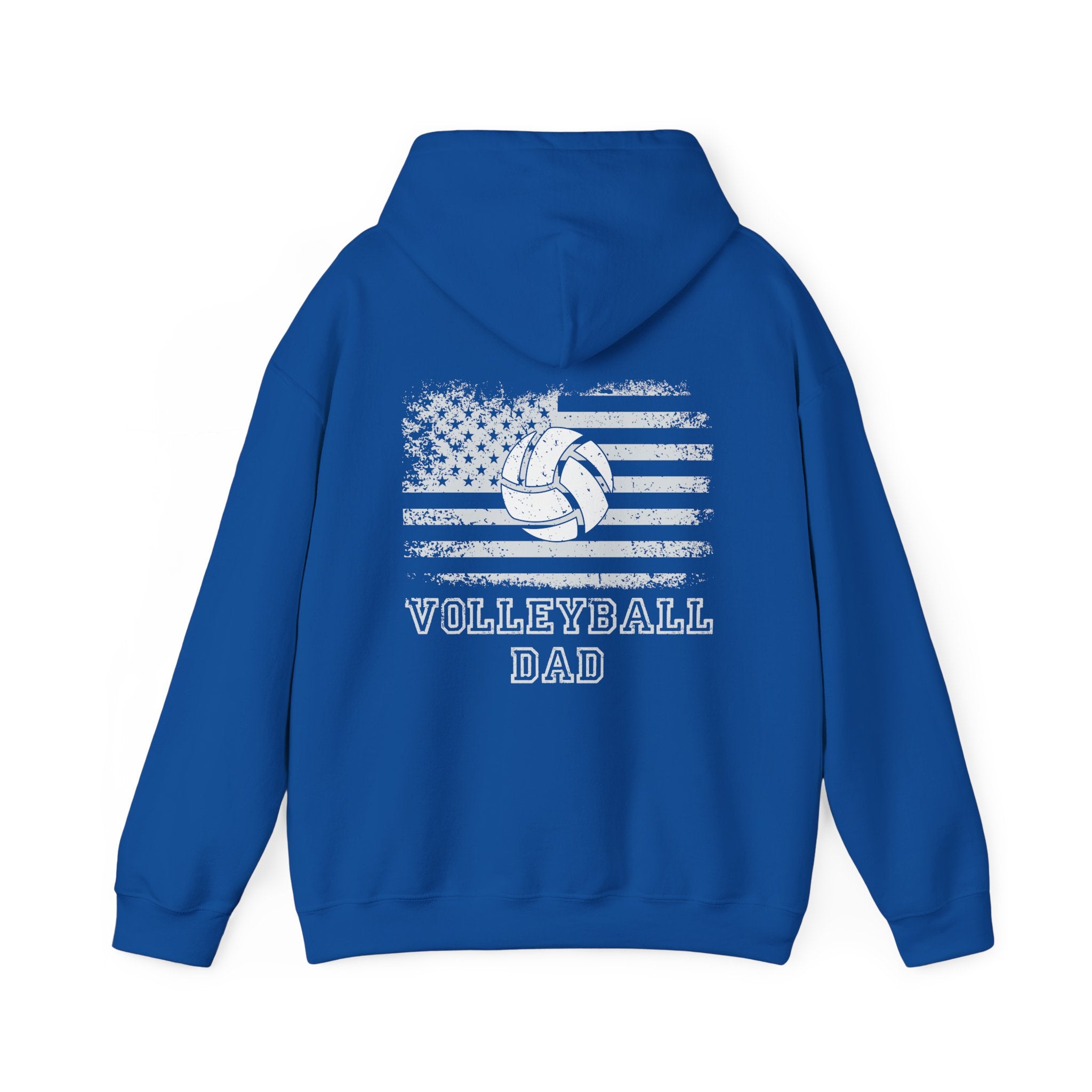 Volleyball Dad Hooded Sweatshirt (Logo on back) Personalization on front