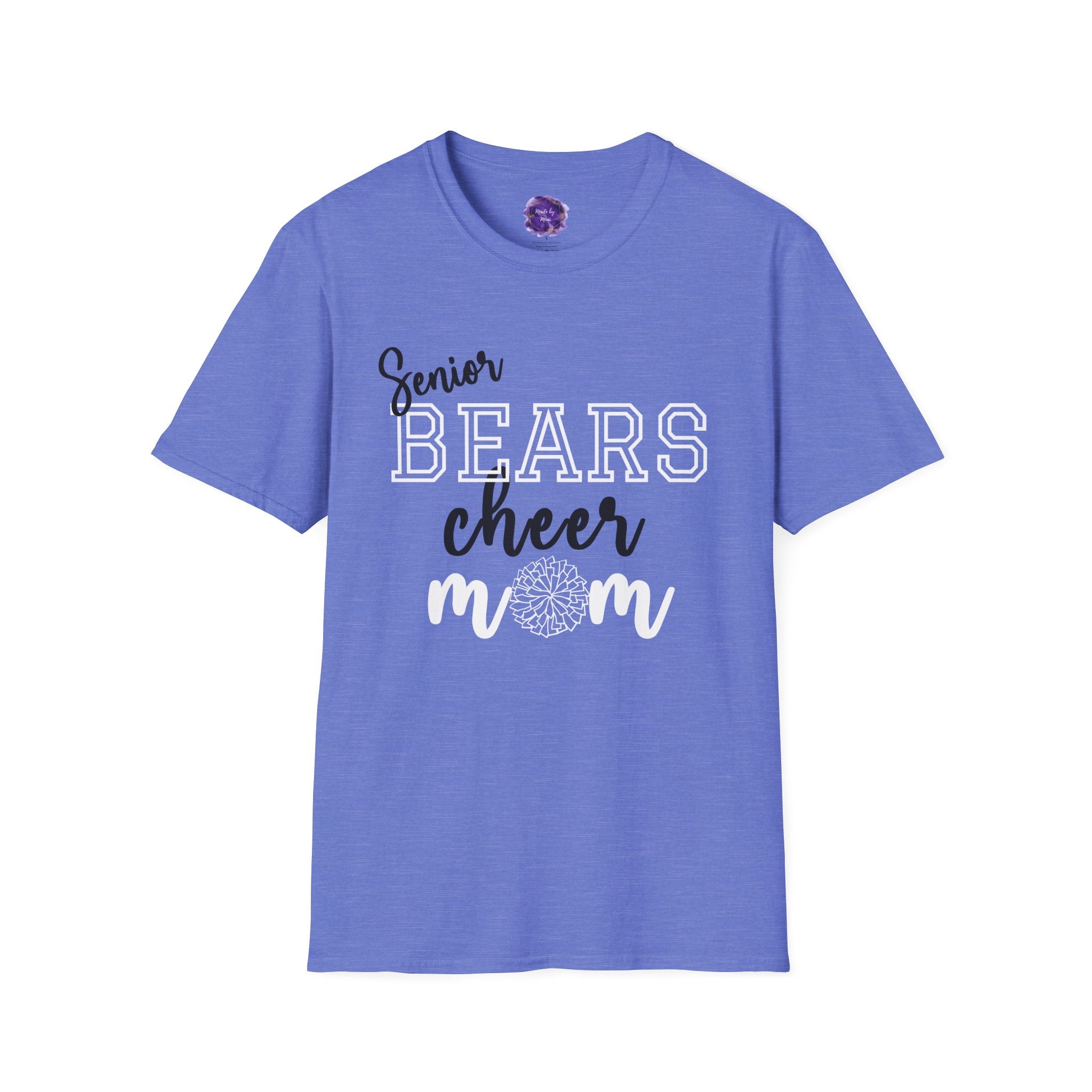 Senior Cheer Mom T-Shirt, Cheerleading Gift, Softstyle Tee, Team Spirit Wear, Matching Game Day Shirt