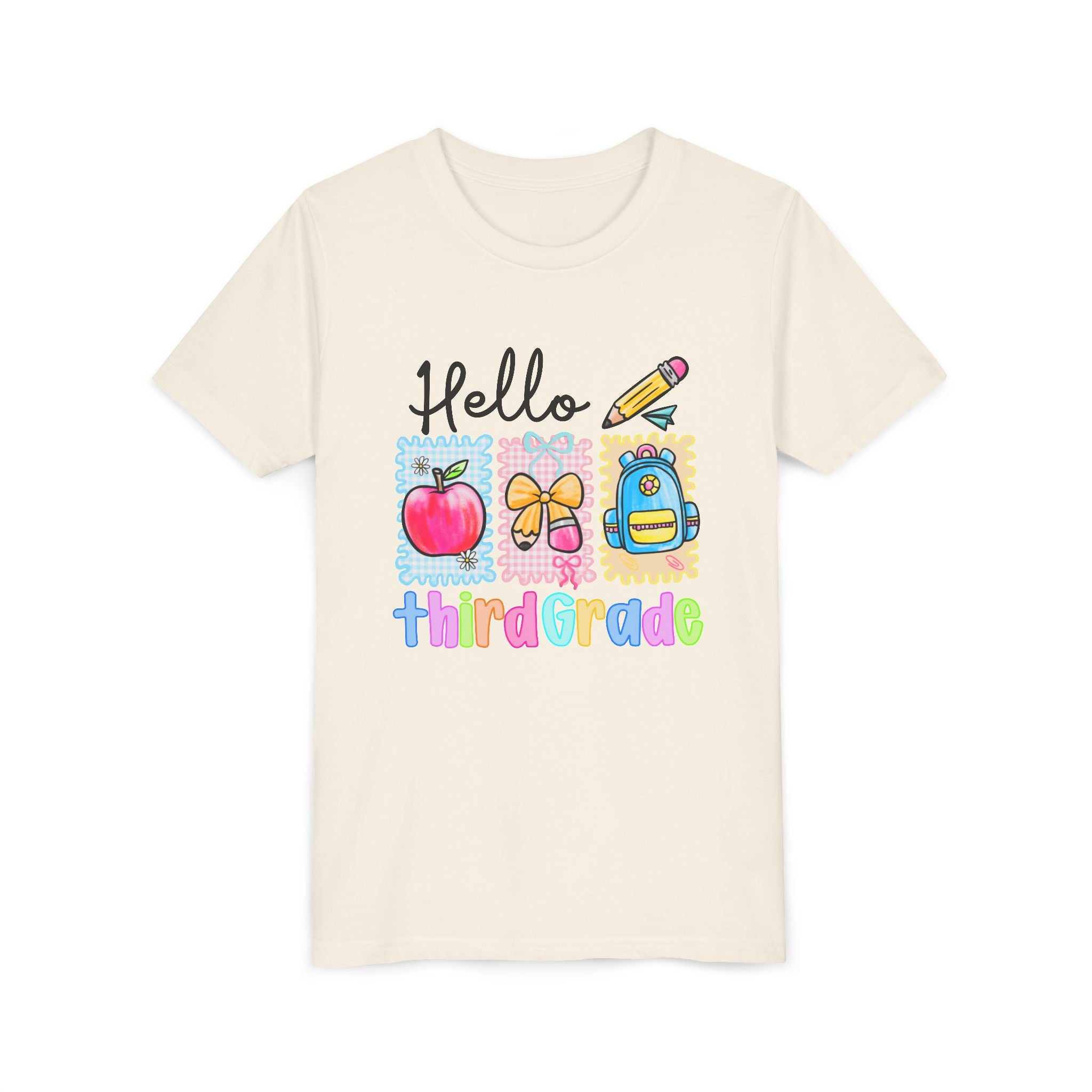 HELLO 3RD GRADE, T-shirt, back to school youth
