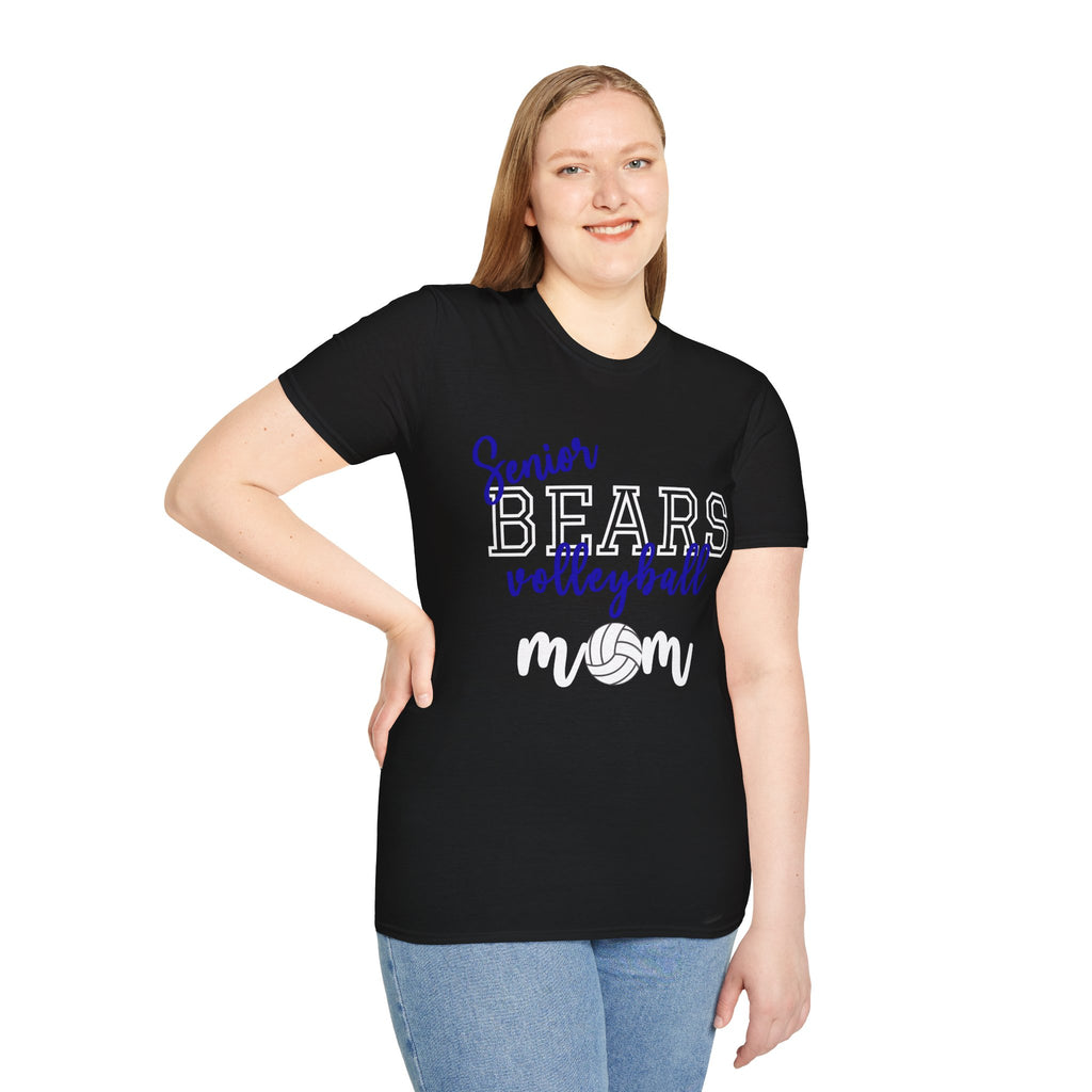 Senior Bears Volleyball Mom T-Shirt | Unisex Sports Tee for Supportive Moms | Perfect Gift for Game Days, Birthdays, Holidays