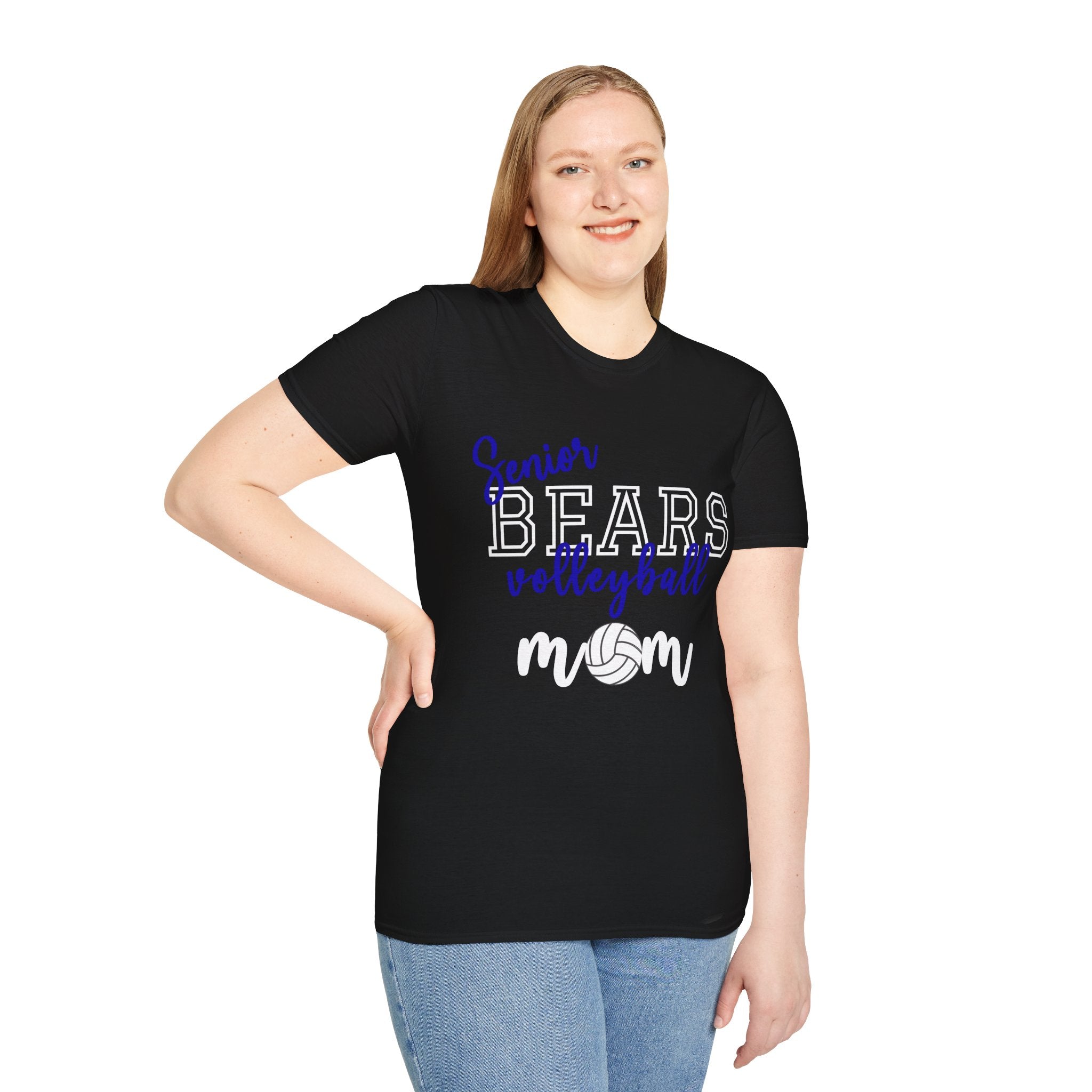 Senior Bears Volleyball Mom T-Shirt | Unisex Sports Tee for Supportive Moms | Perfect Gift for Game Days, Birthdays, Holidays