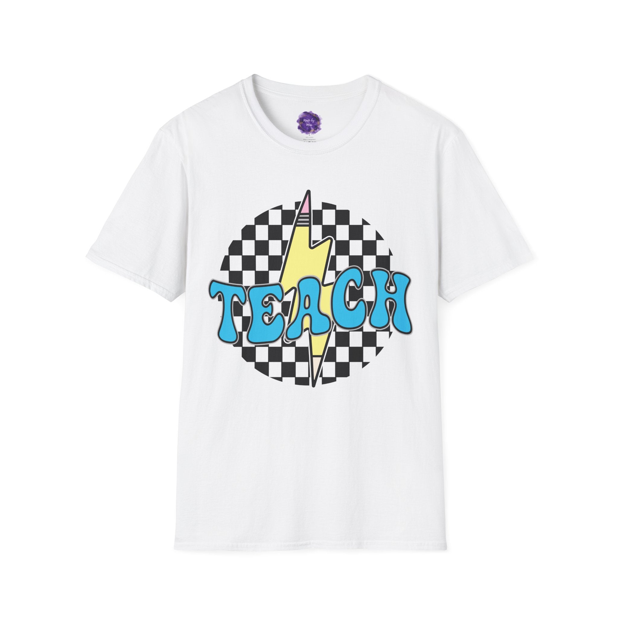 TEACH Unisex T-Shirt - lightning bolt pencil design
