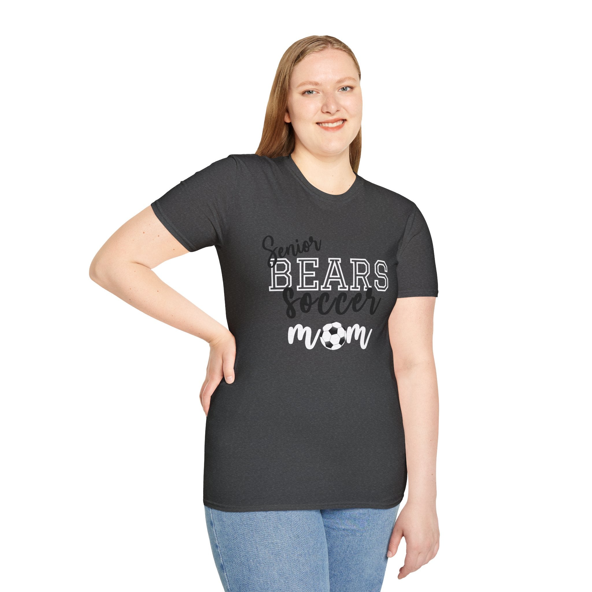 Senior Bears Soccer Mom T-Shirt, Sporty Graphic Tee, Perfect for Team Spirit, Gift for Mom, Casual Wear,