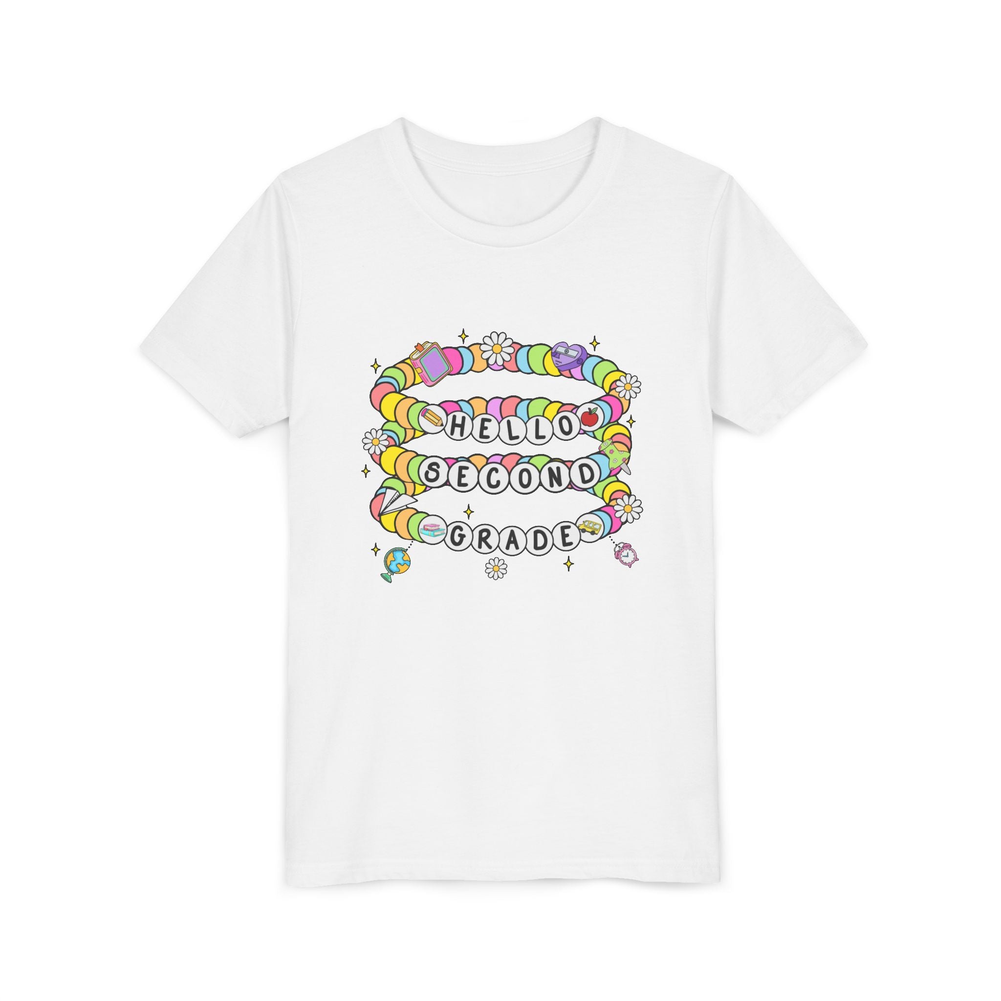 HELLO SECOND GRADE, Youth Tee, Back to School Shirt, Classroom Apparel, Gift for Students