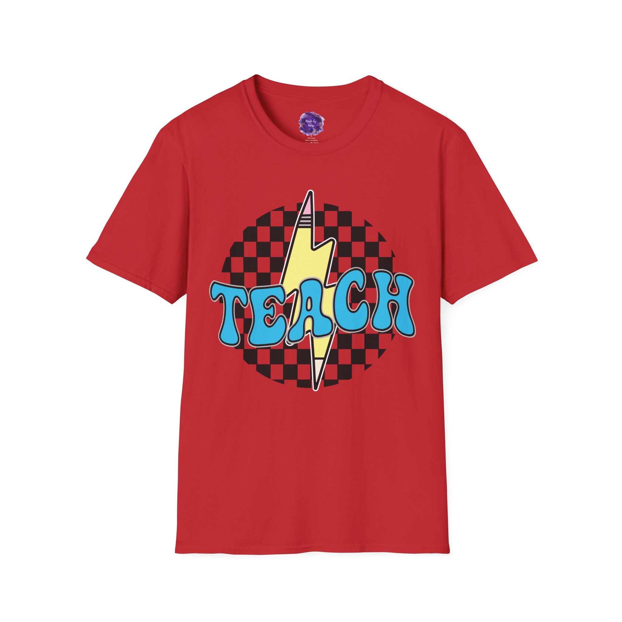 TEACH Unisex T-Shirt - lightning bolt pencil design