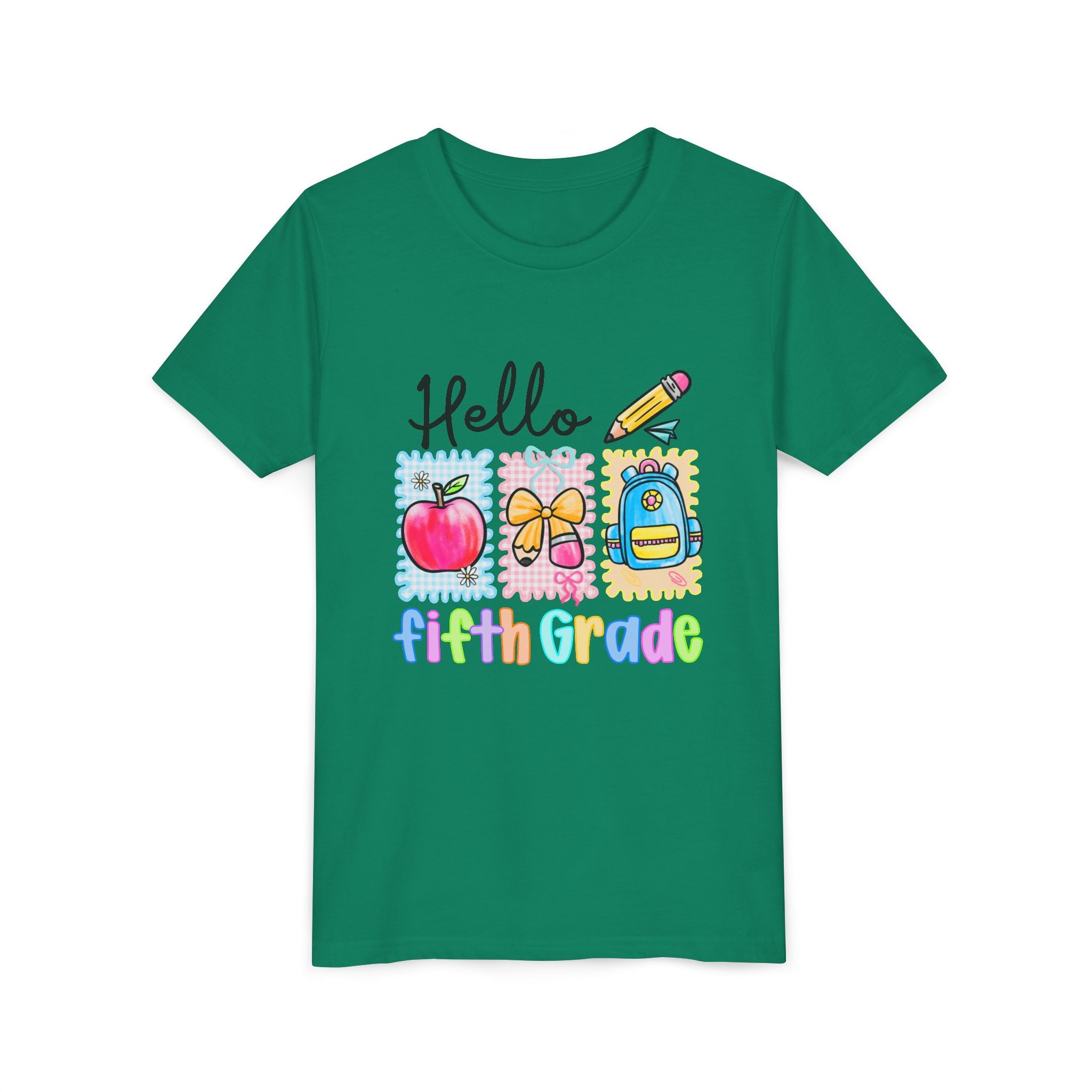 HELLO 5TH GRADE, T-shirt, back to school, youth