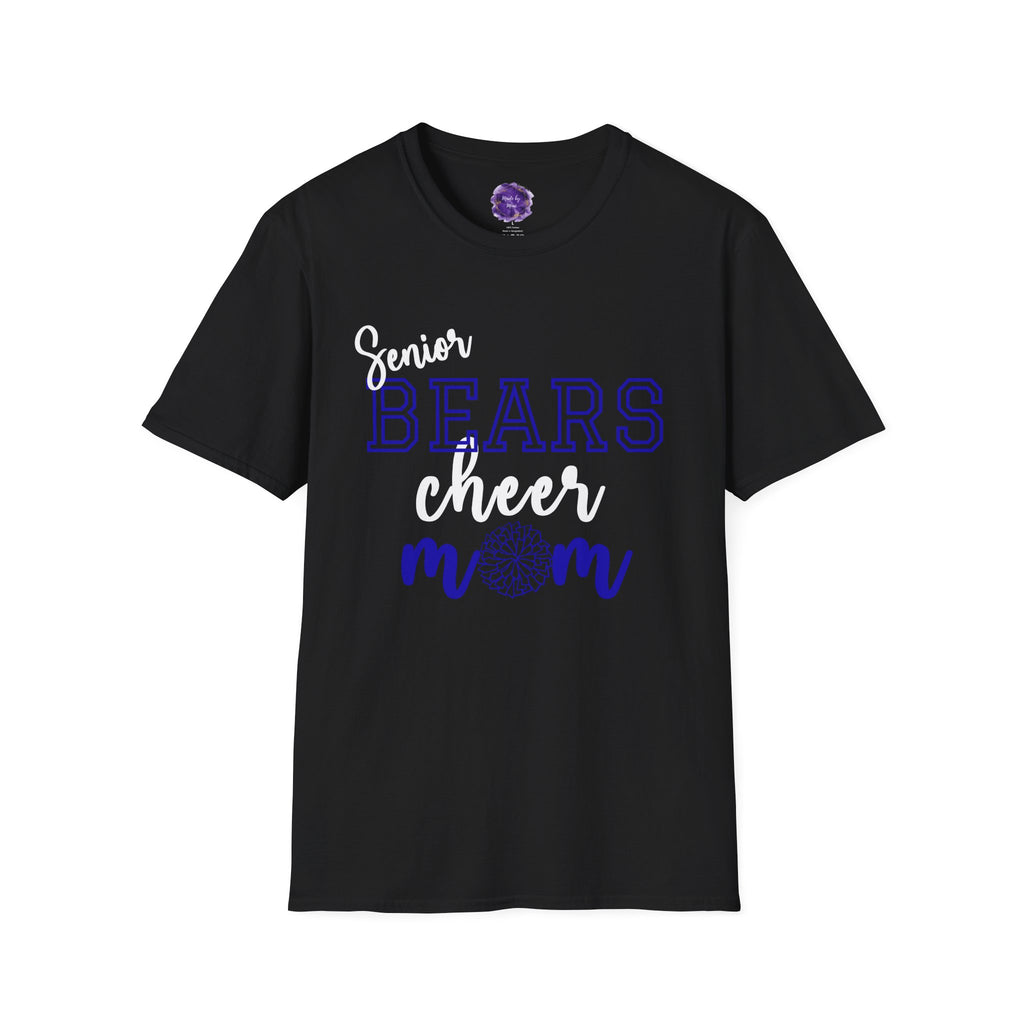 Senior Cheer Mom T-Shirt, Cheerleading Gift, Softstyle Tee, Team Spirit Wear, Matching Game Day Shirt
