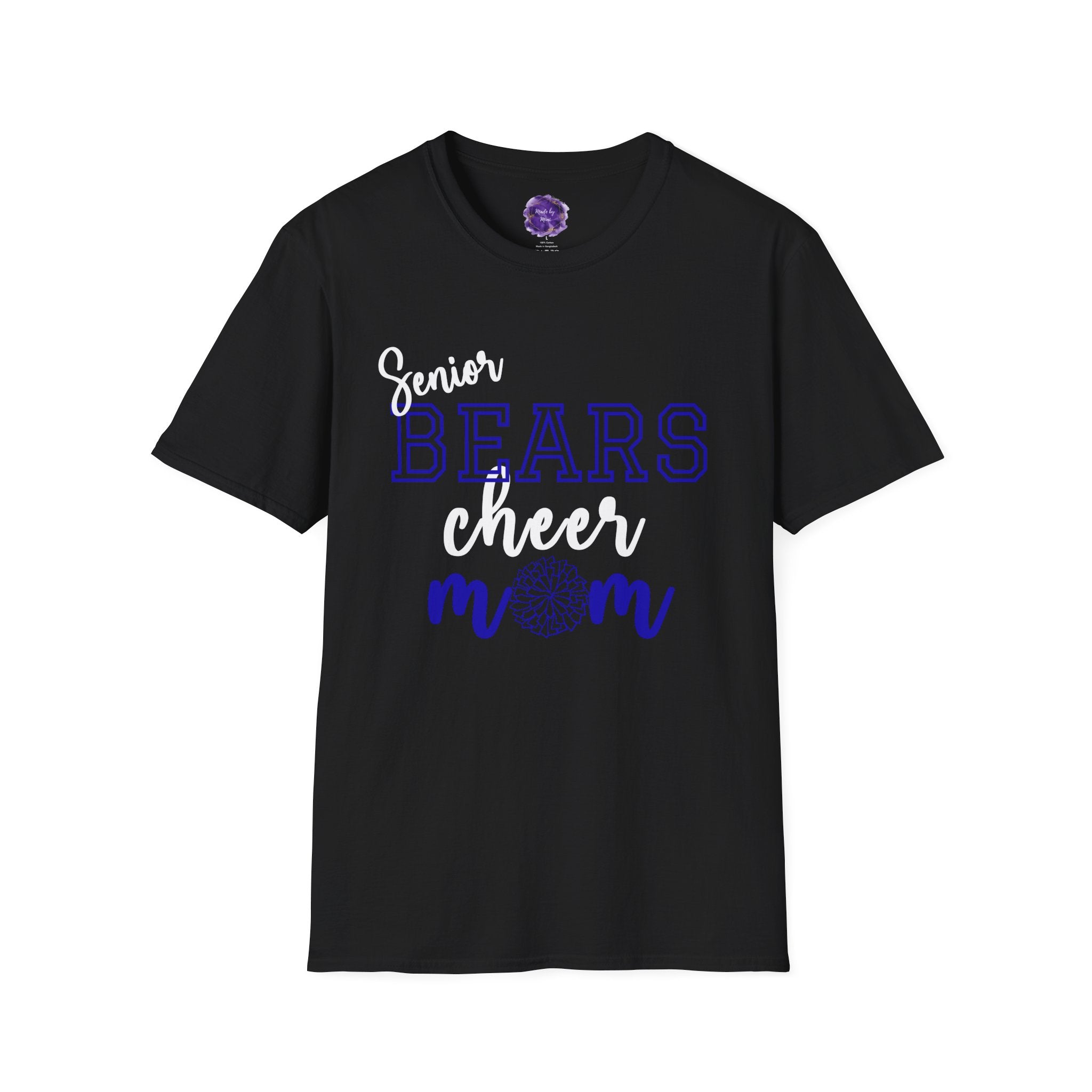 Senior Cheer Mom T-Shirt, Cheerleading Gift, Softstyle Tee, Team Spirit Wear, Matching Game Day Shirt
