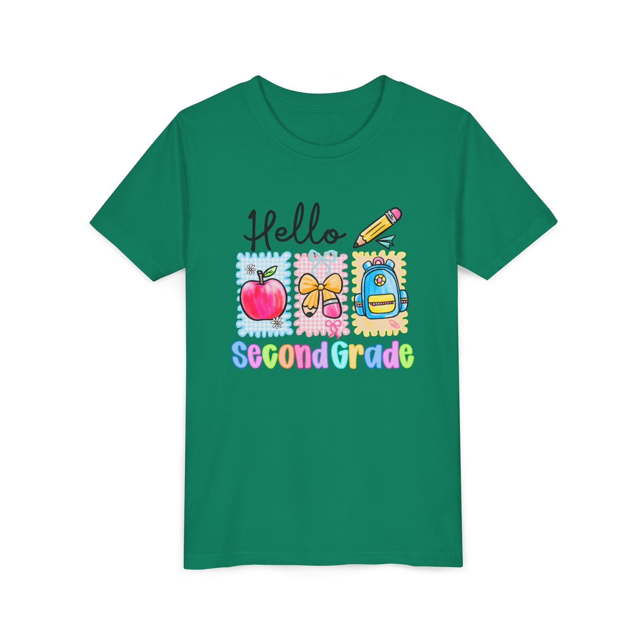HELLO 2ND GRADE, T-shirt, back to school, youth