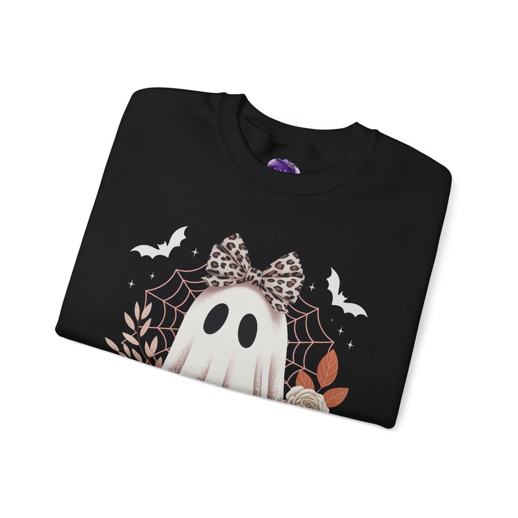 Halloween Ghosts Sweatshirt, Cozy Halloween Apparel, Unisex Crewneck, Fall Fashion, Spooky Season Gift, Boo-Themed Clothing
