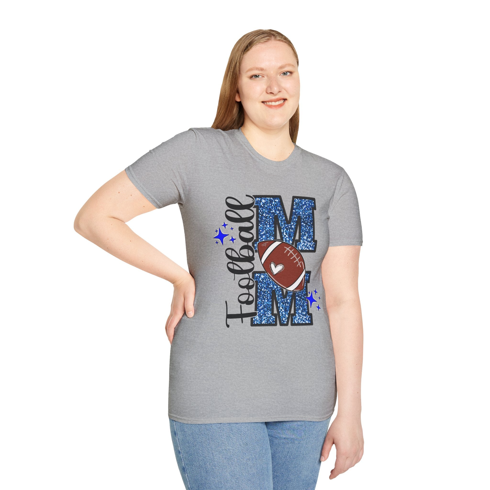 Football Mom T-Shirt, Unisex Tee, Sporty Apparel for Game Day, Perfect for Football Moms, Great Gift Idea