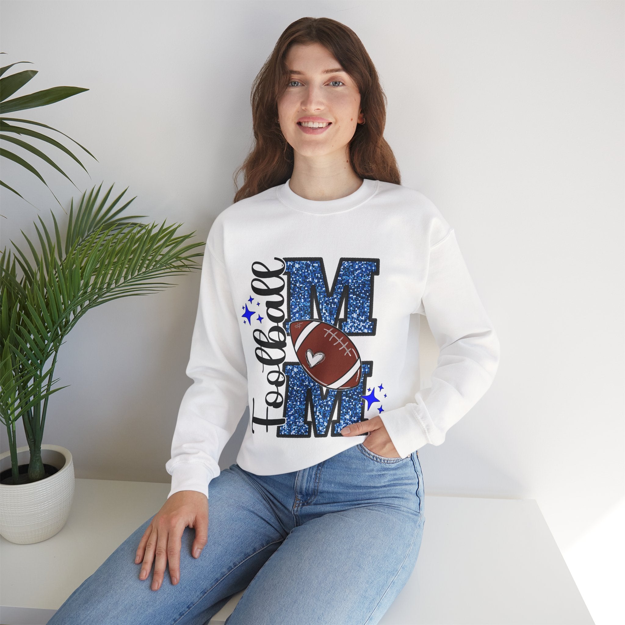 Football Mom Sweatshirt, Unisex Crewneck Sweatshirt, Perfect for Game Days, Sports Fan Apparel, Cozy Sweatshirt Gift, Football