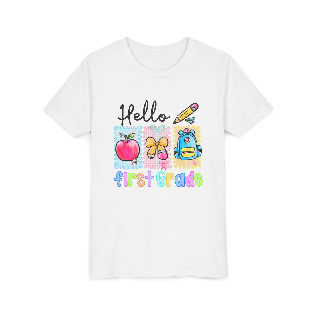 HELLO FIRST GRADE,  T-shirt, back to school youth