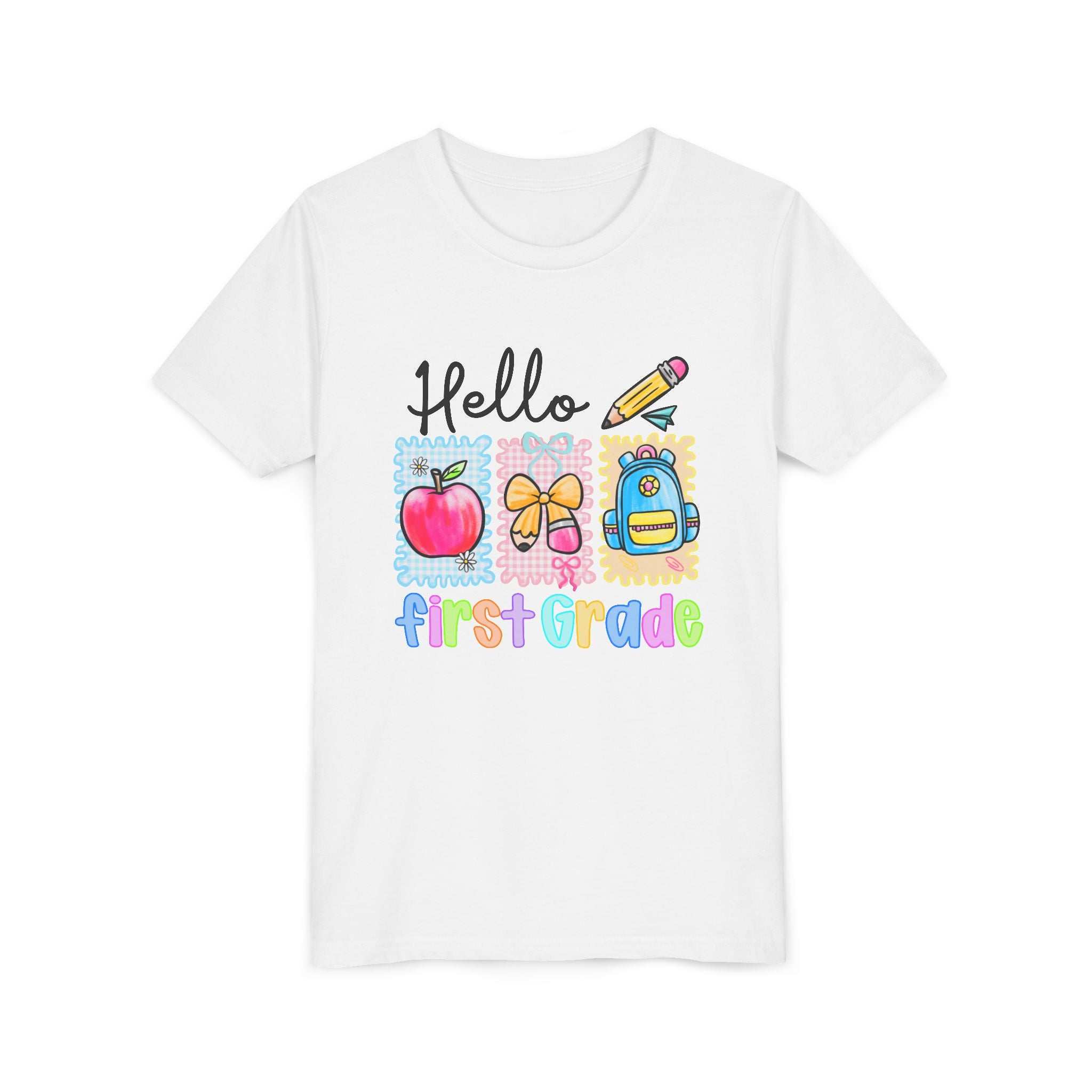 HELLO FIRST GRADE,  T-shirt, back to school youth