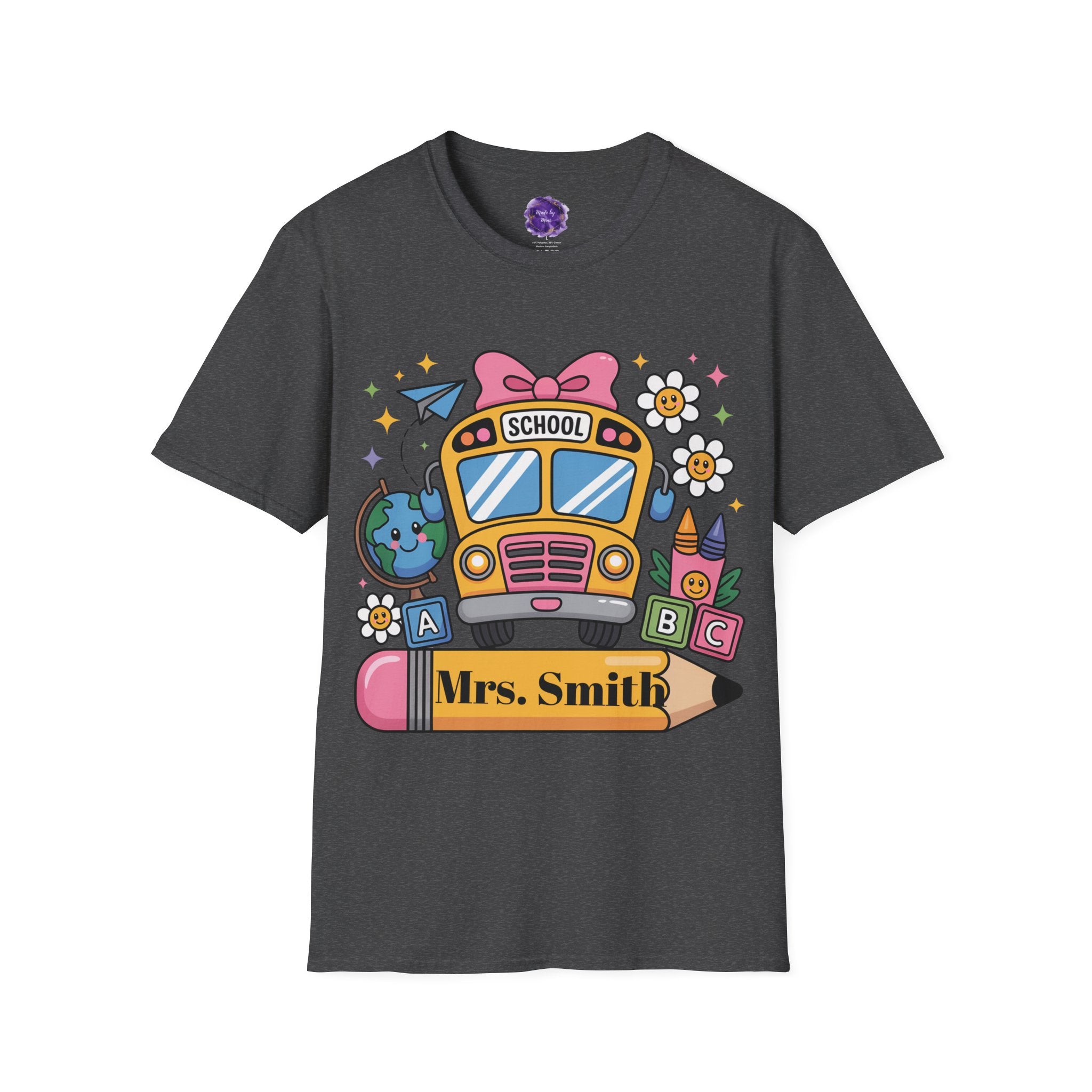 SCHOOL BUS THEME, Unisex T-Shirt, Personalization