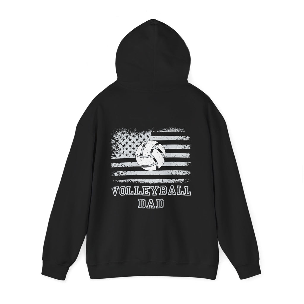 Volleyball Dad Hooded Sweatshirt (Logo on back) Personalization on front