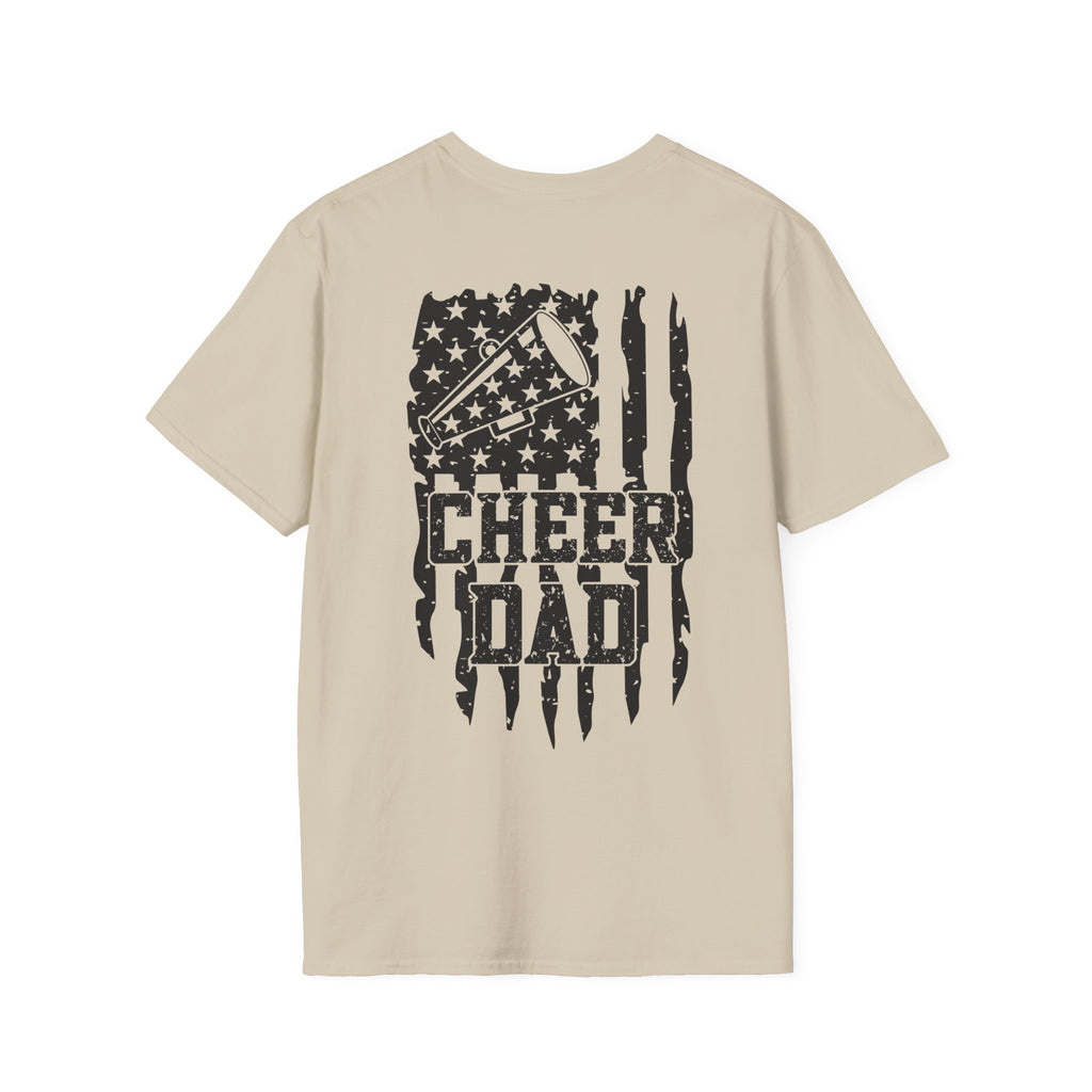 CHEER DAD T-shirt, Unisex Tee, Sporty Apparel for Game Day, Perfect for Cheer Dads, Great Gift Idea