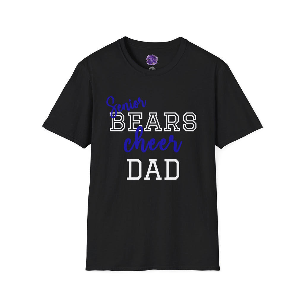 Senior Bears Cheer Dad T-Shirt, Unisex Sports Tee, Dad Gift Shirt, Family Game Day Top