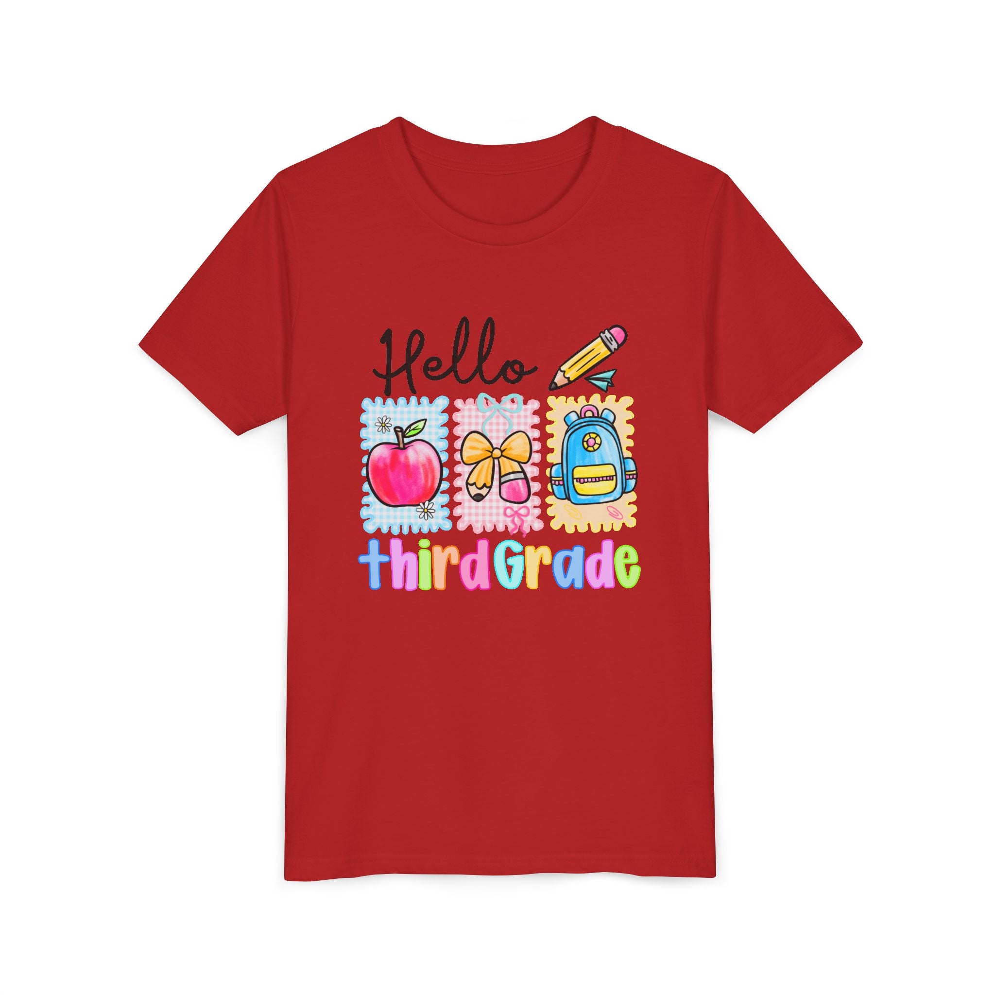 HELLO 3RD GRADE, T-shirt, back to school youth