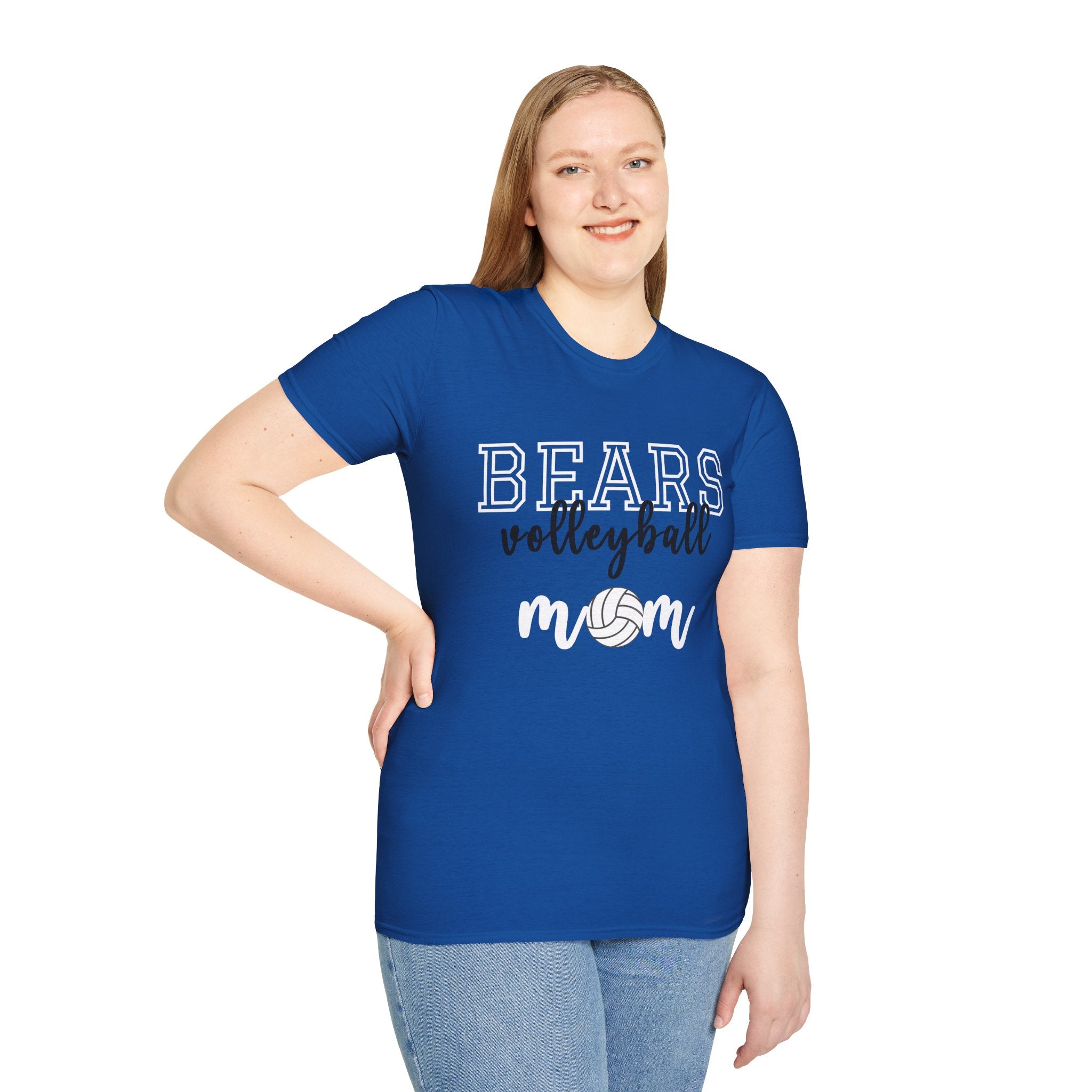 Bears Mom Volleyball T-Shirt | Unisex Sports Tee for Supportive Moms | Perfect Gift for Game Days, Birthdays, Holidays