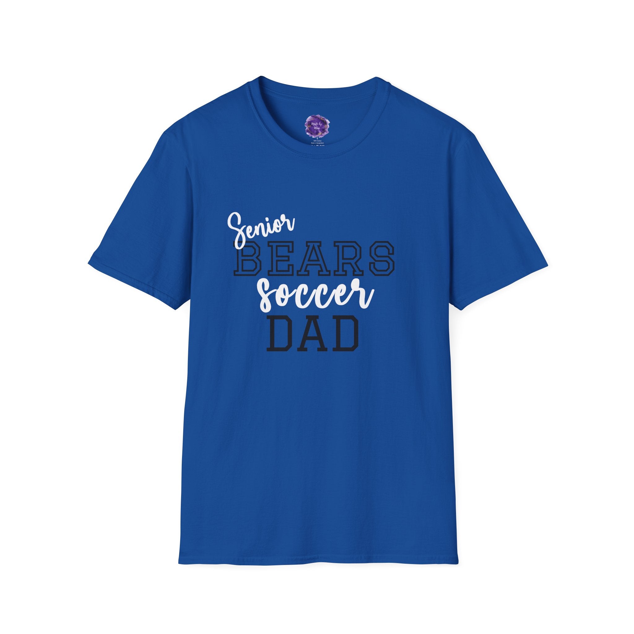 SENIOR  Bears Soccer Dad T-Shirt, Sporty Graphic Tee, Perfect for Team Spirit, Gift for Dad, Casual Wear,