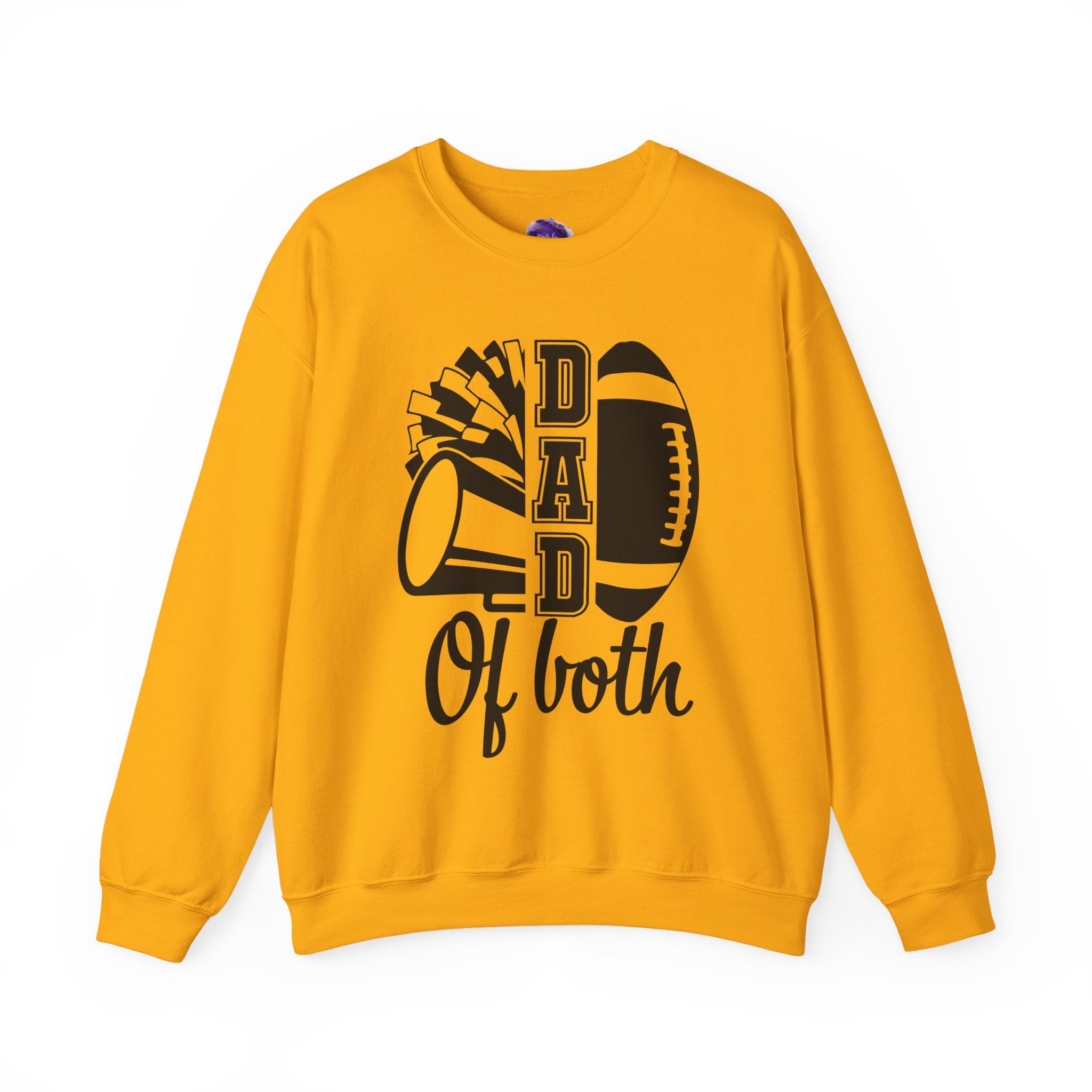 DAD OF BOTH, Football & Cheer Dad Sweatshirt, Unisex Crewneck Sweatshirt, Perfect for Game Days, Sports Fan Apparel, Cozy Sweatshirt Gift, Football