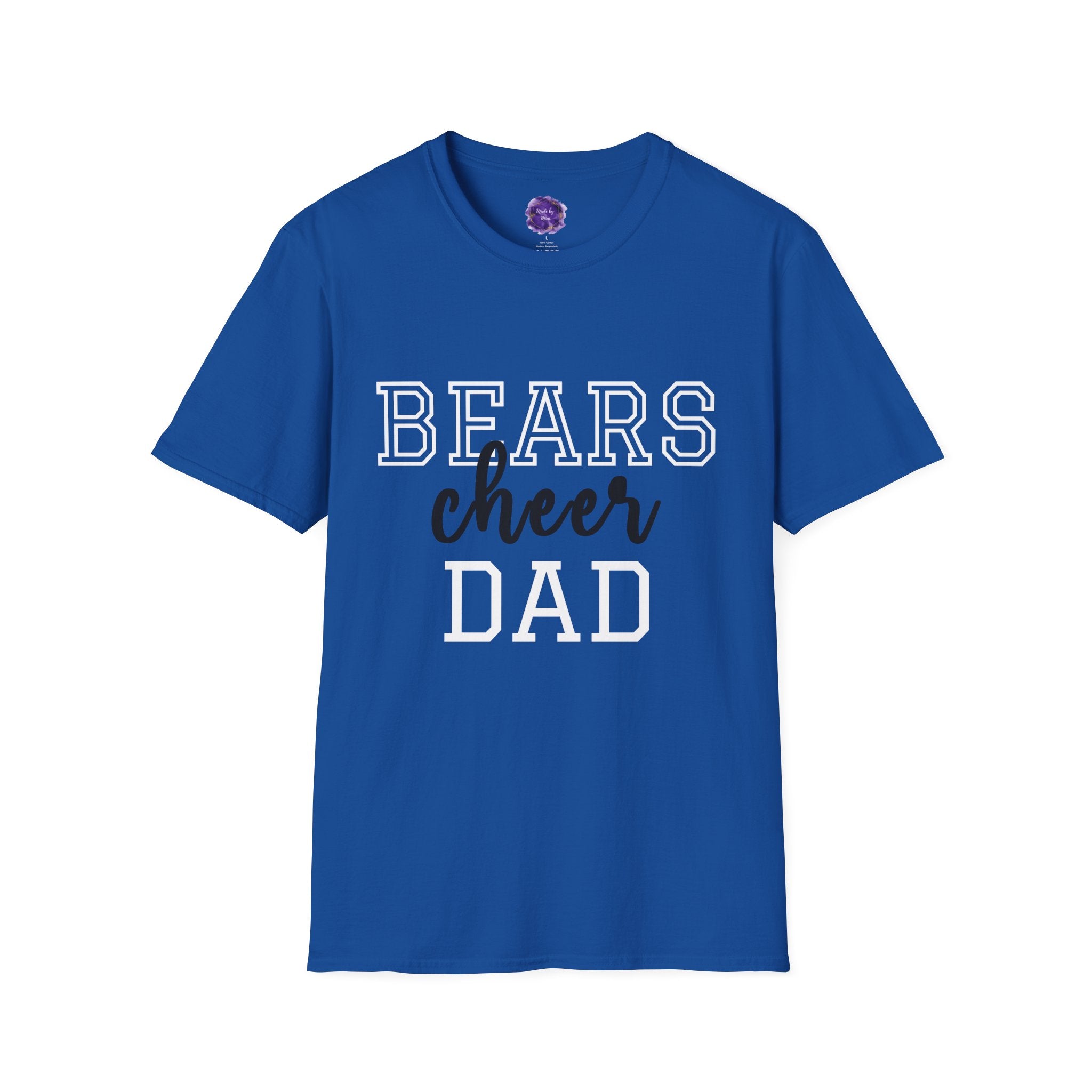 Bears Cheer Dad T-Shirt, Unisex Sports Tee, Dad Gift Shirt, Father’s Day Apparel, Family Game Day Top