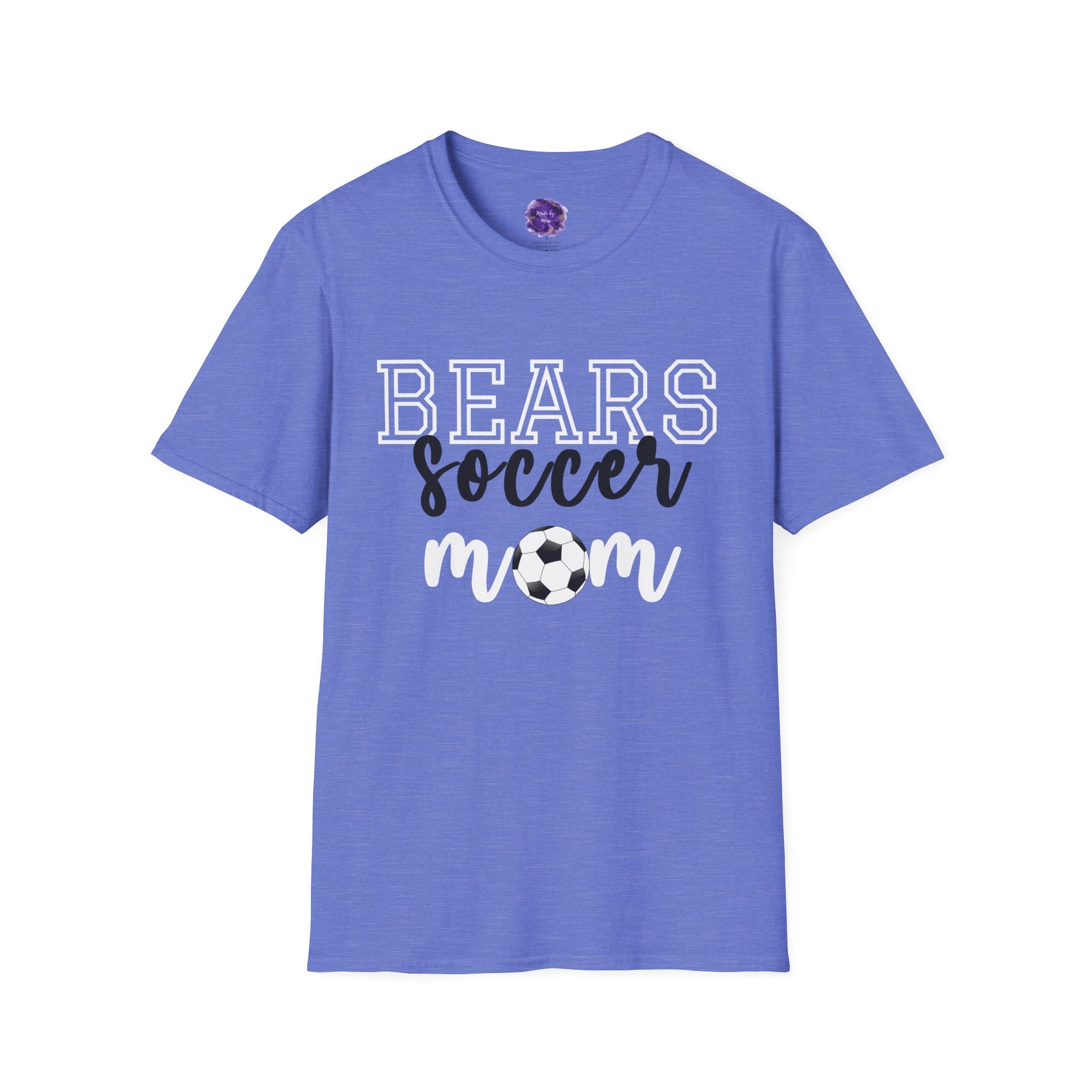 Bears Soccer Mom T-Shirt, Sporty Graphic Tee, Perfect for Team Spirit, Gift for Mom, Casual Wear,