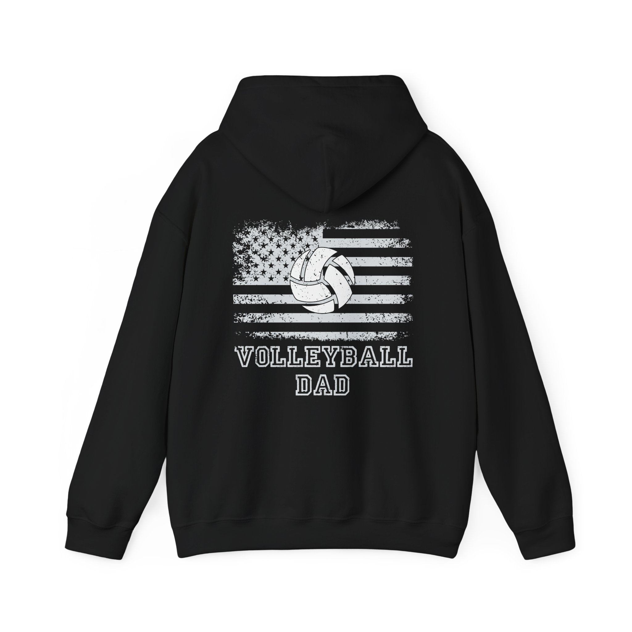 Volleyball Dad Hooded Sweatshirt (Logo on back) Personalization on front