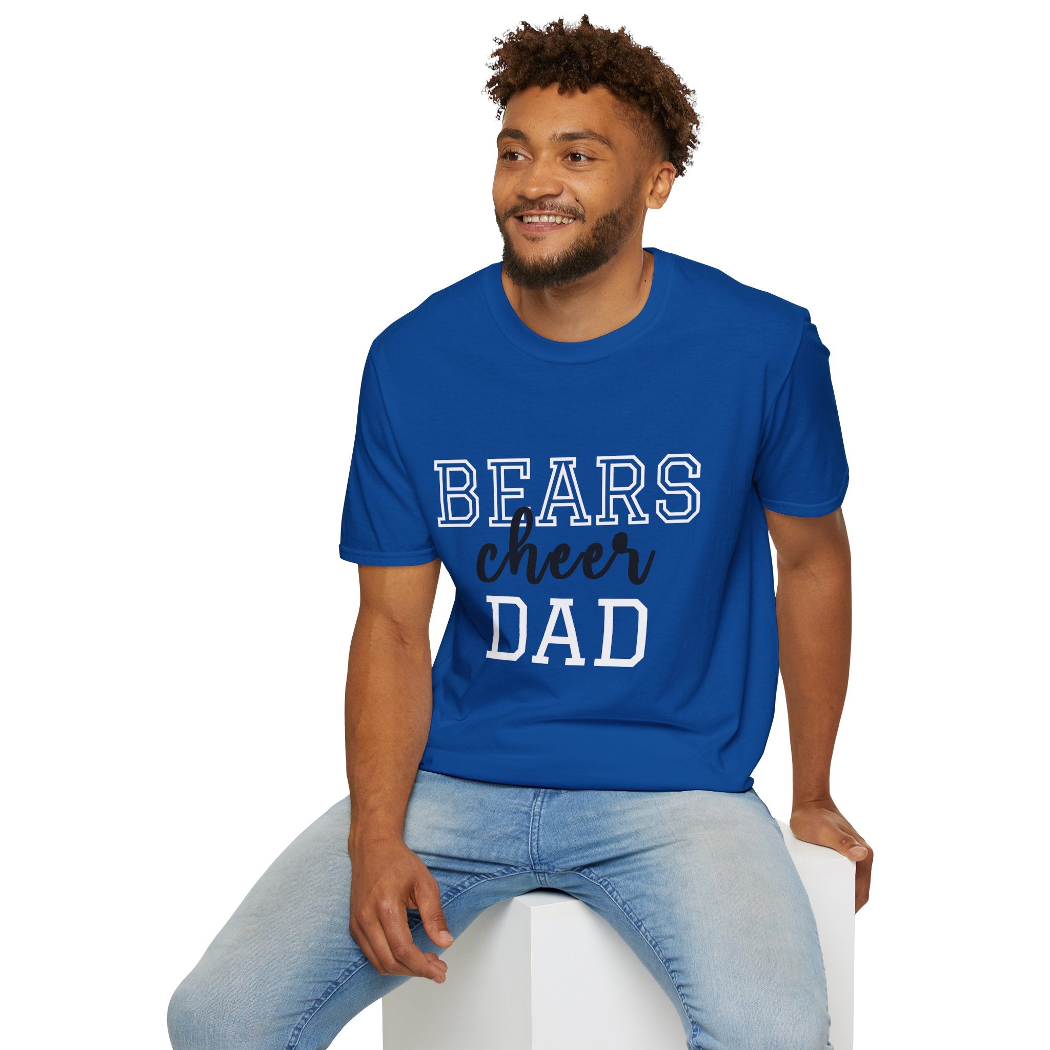 Bears Cheer Dad T-Shirt, Unisex Sports Tee, Dad Gift Shirt, Father’s Day Apparel, Family Game Day Top