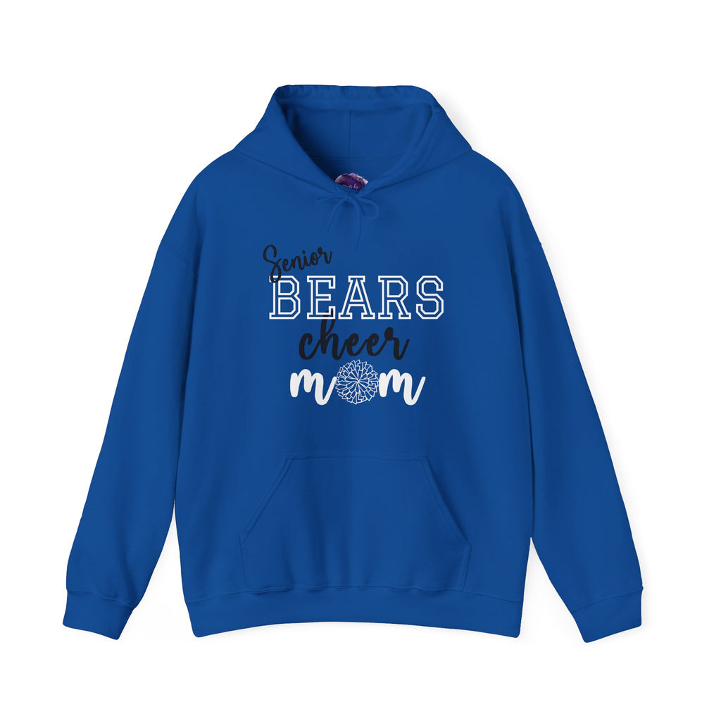 Senior Bears Cheer Mom Hoodie, Unisex Heavy Blend Sweatshirt, Sports Apparel, Team Spirit Wear, Football Game Outfit, Personalized Gift