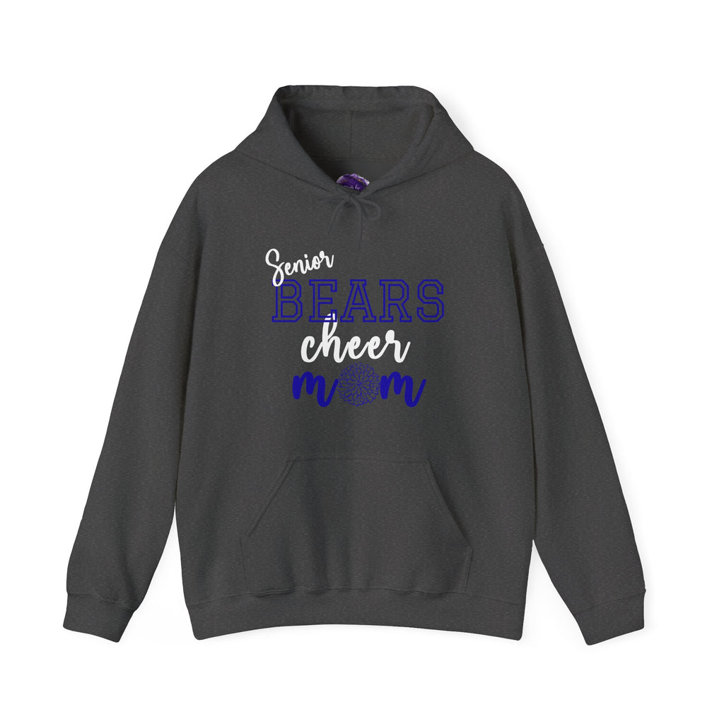 Senior Bears Cheer Mom Hoodie, Unisex Heavy Blend Sweatshirt, Sports Apparel, Team Spirit Wear, Football Game Outfit, Personalized Gift