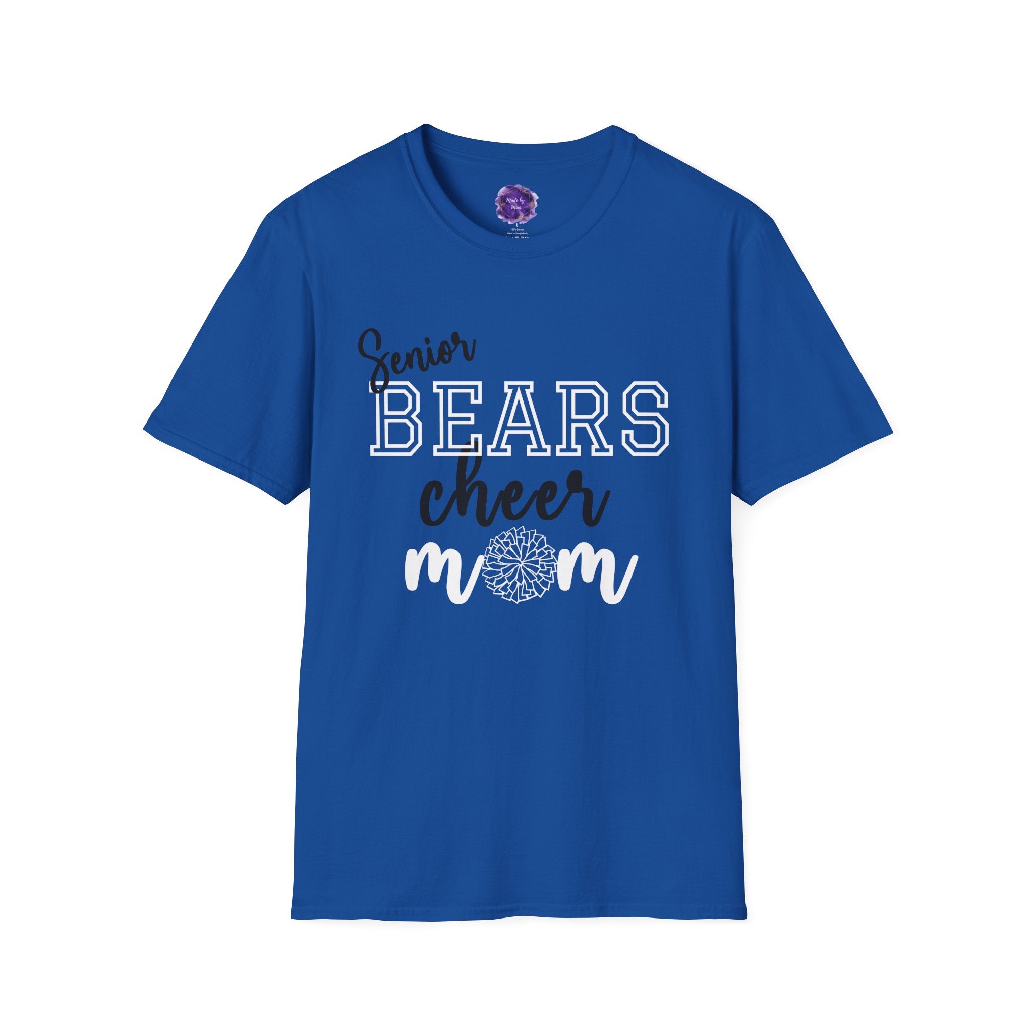 Senior Cheer Mom T-Shirt, Cheerleading Gift, Softstyle Tee, Team Spirit Wear, Matching Game Day Shirt